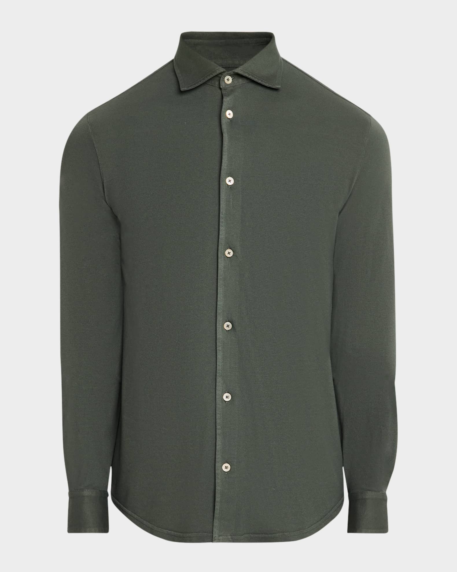 Fedeli cotton button down shirt store