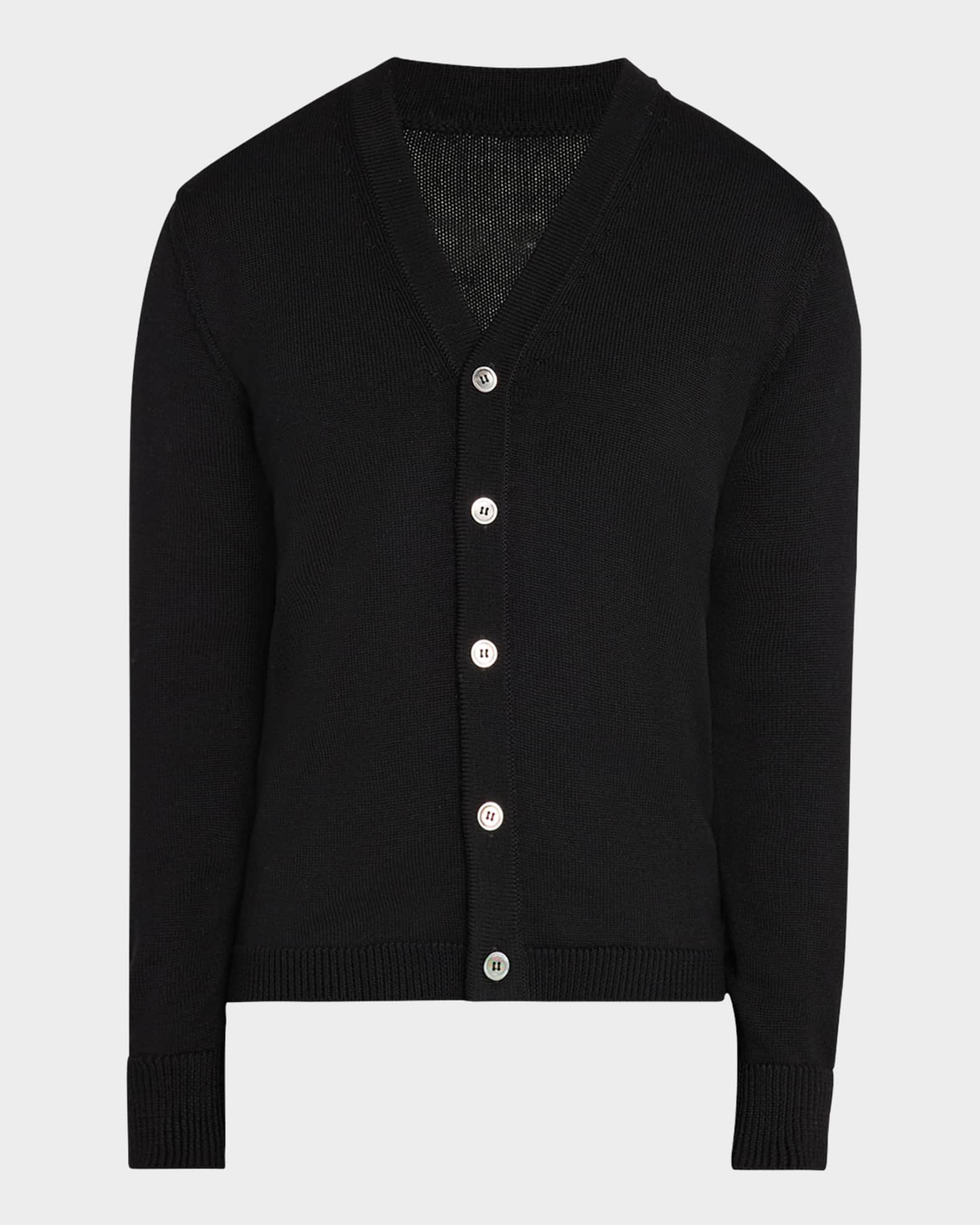 Men s Solid Merino Wool Cardigan