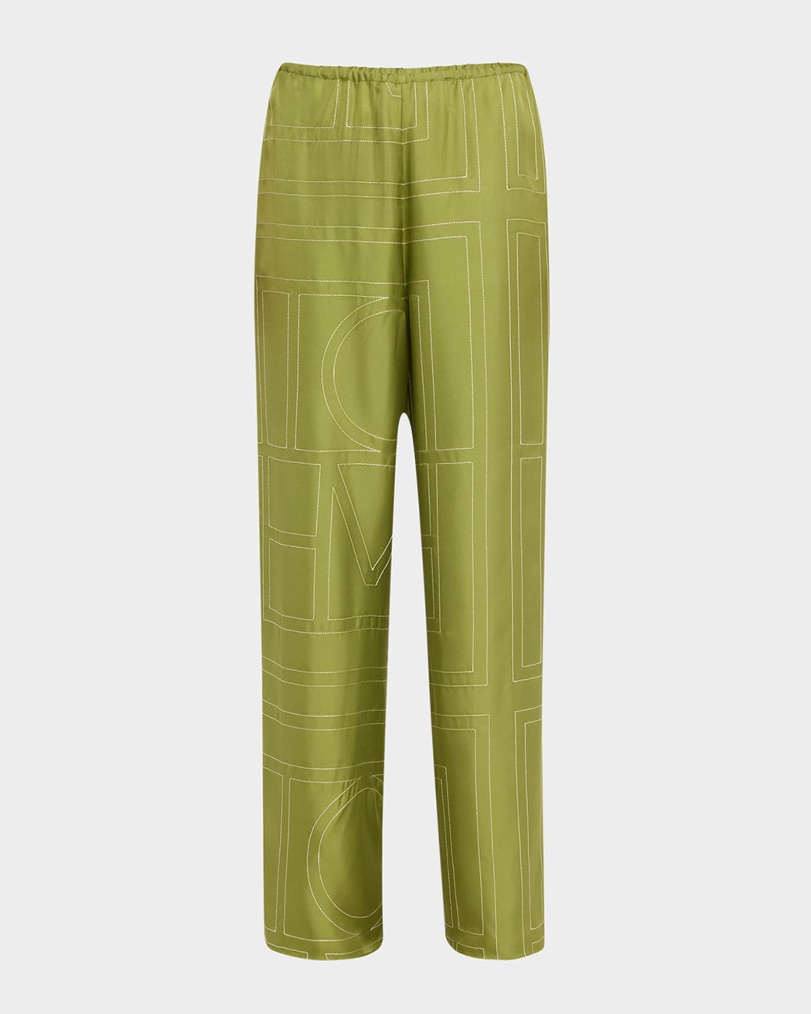 Monogram Silk Pajama Bottoms 0