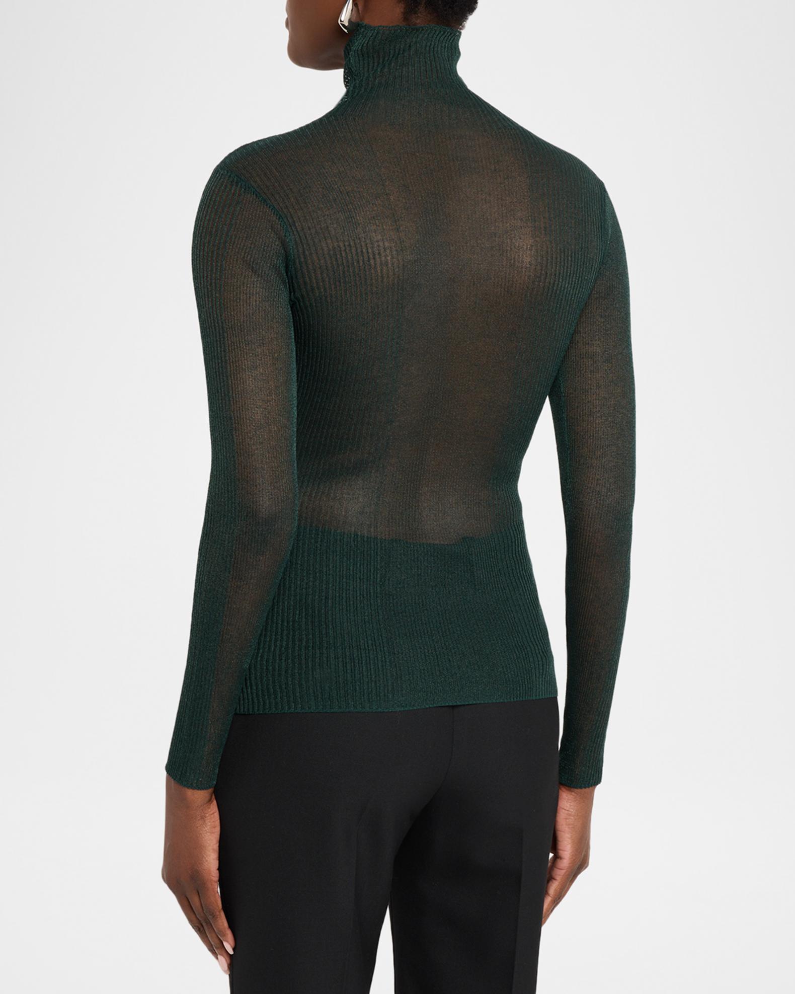 SEROYA Piper Ribbed Sheer Sweater | Neiman Marcus