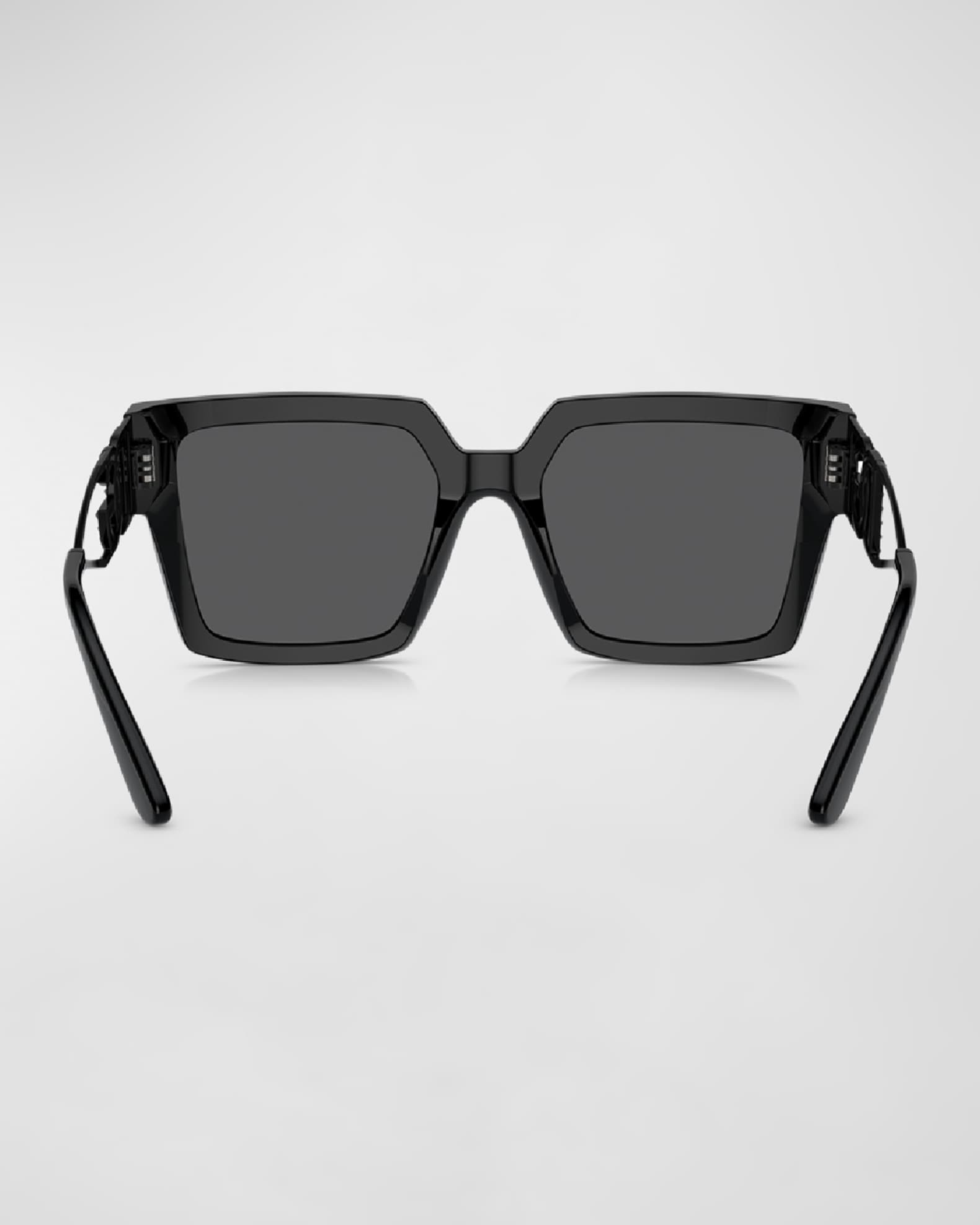 Dolce&Gabbana DG Logo Cutout Square Acetate Sunglasses Neiman Marcus