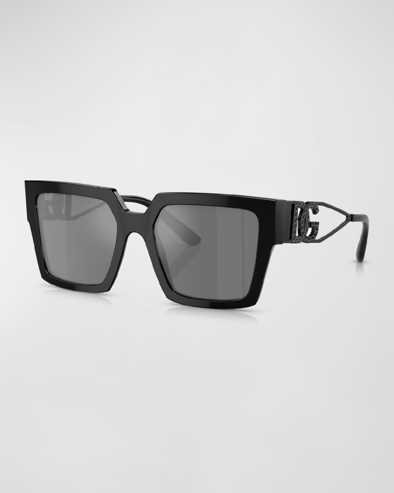 DG Logo Cutout Square Acetate Sunglasses  0