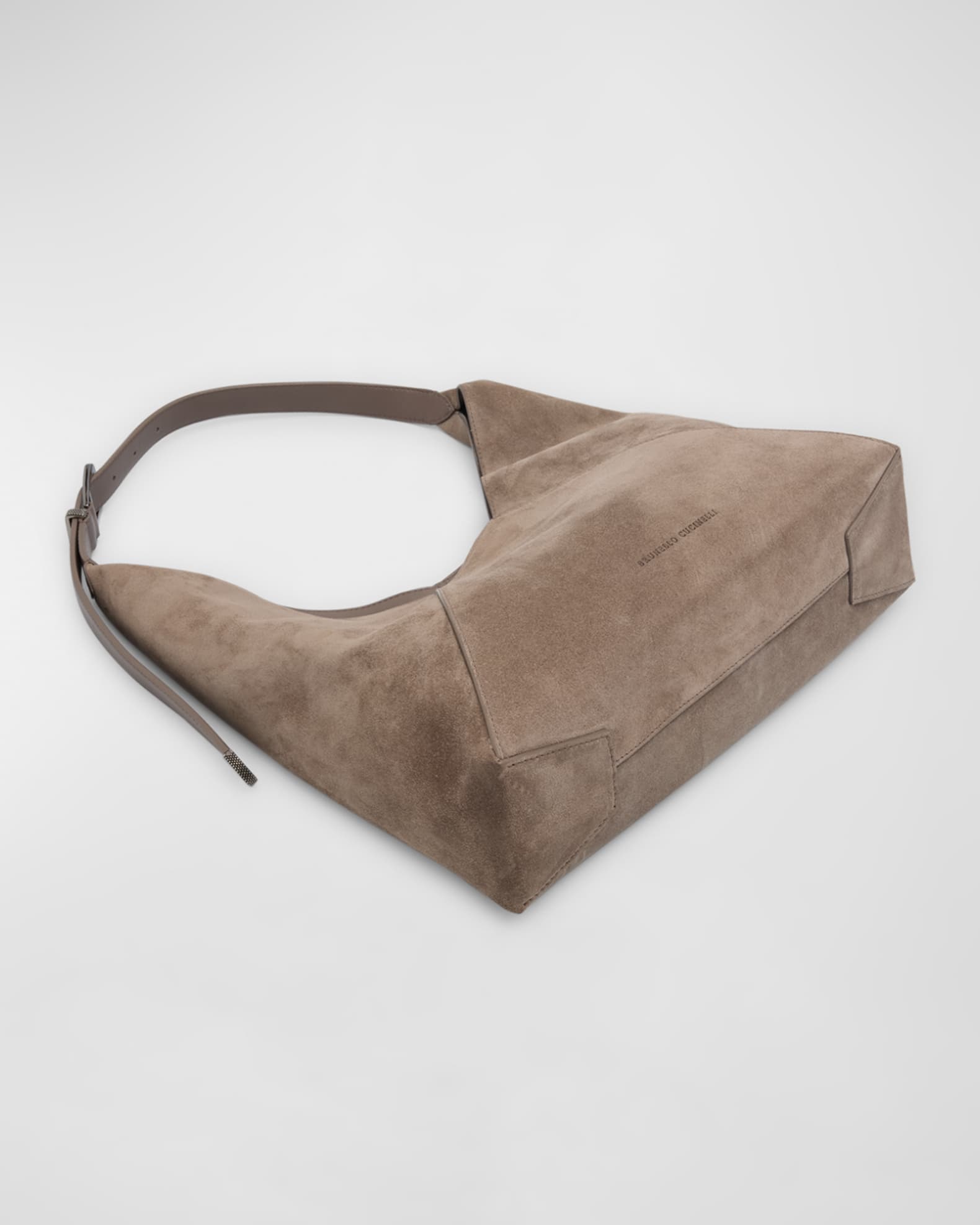 Buckle Suede Hobo Bag 1