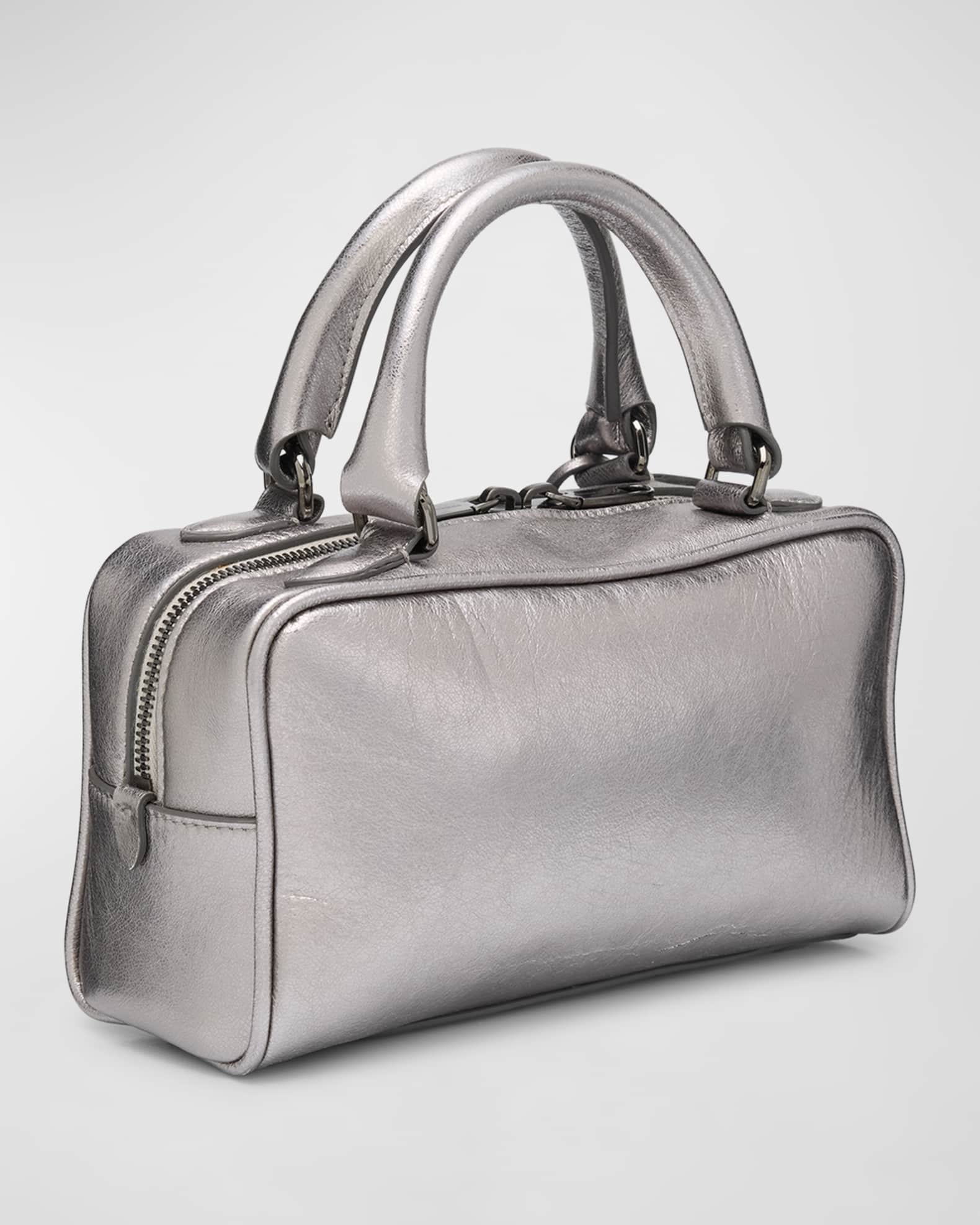 Brunello Cucinelli Mini Metallic Leather Boston Bag | Neiman