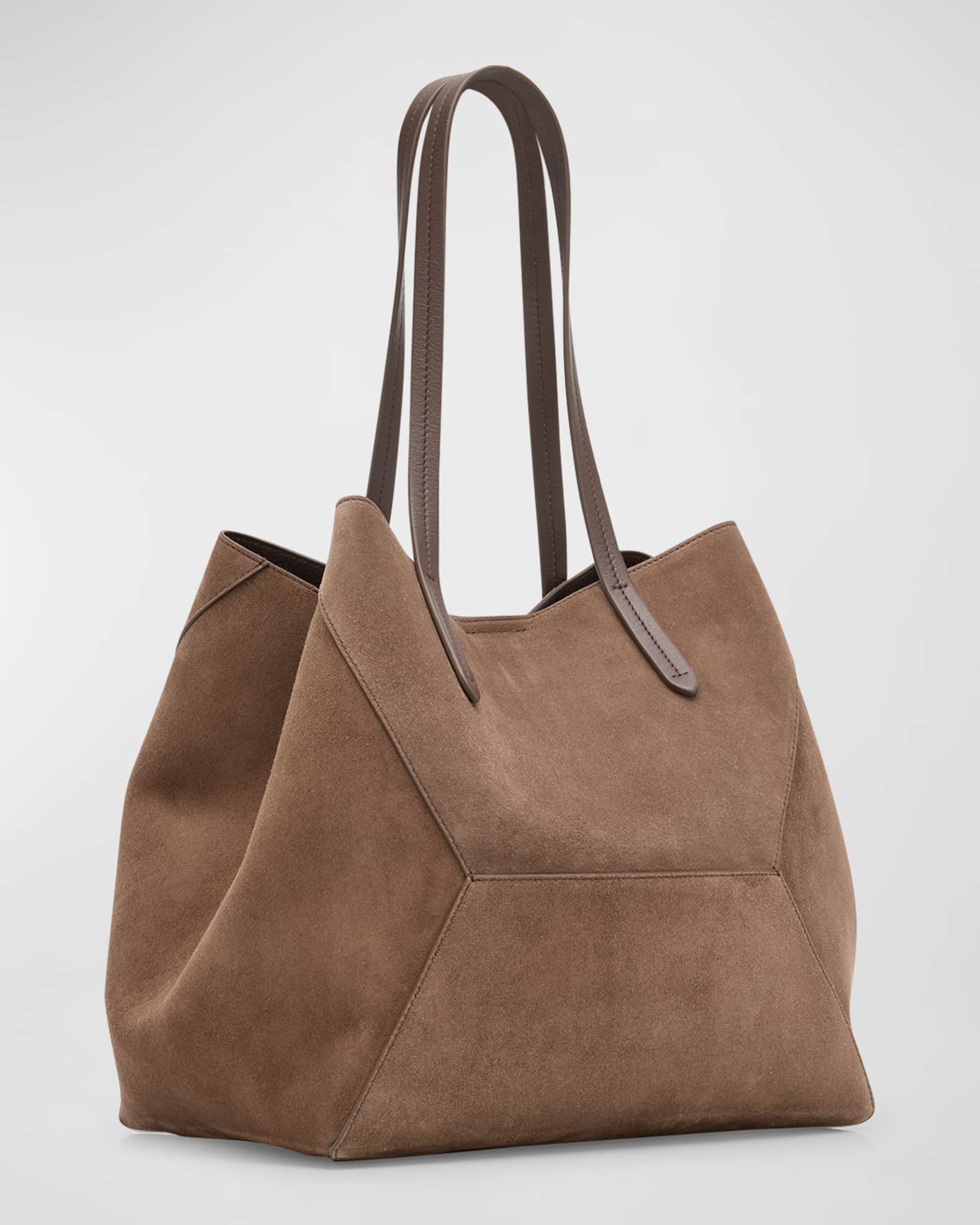 Brunello Cucinelli BC Duo Small Geometric Suede Tote Bag