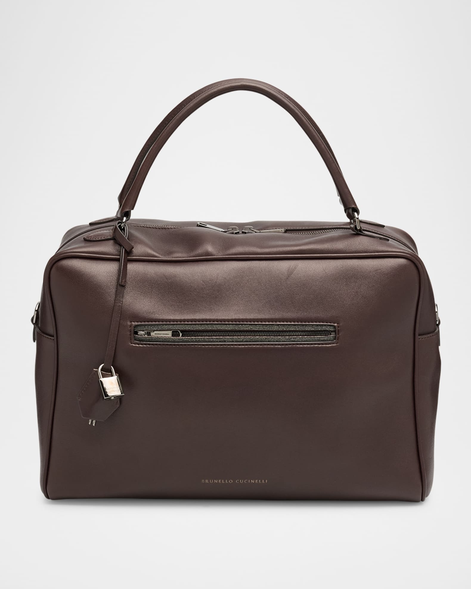 Monili Zip Calf Leather Duffel Bag 0