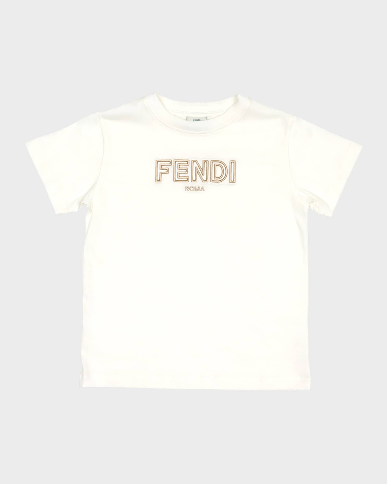 Kid s Embroidered Logo Print T Shirt Neiman Marcus