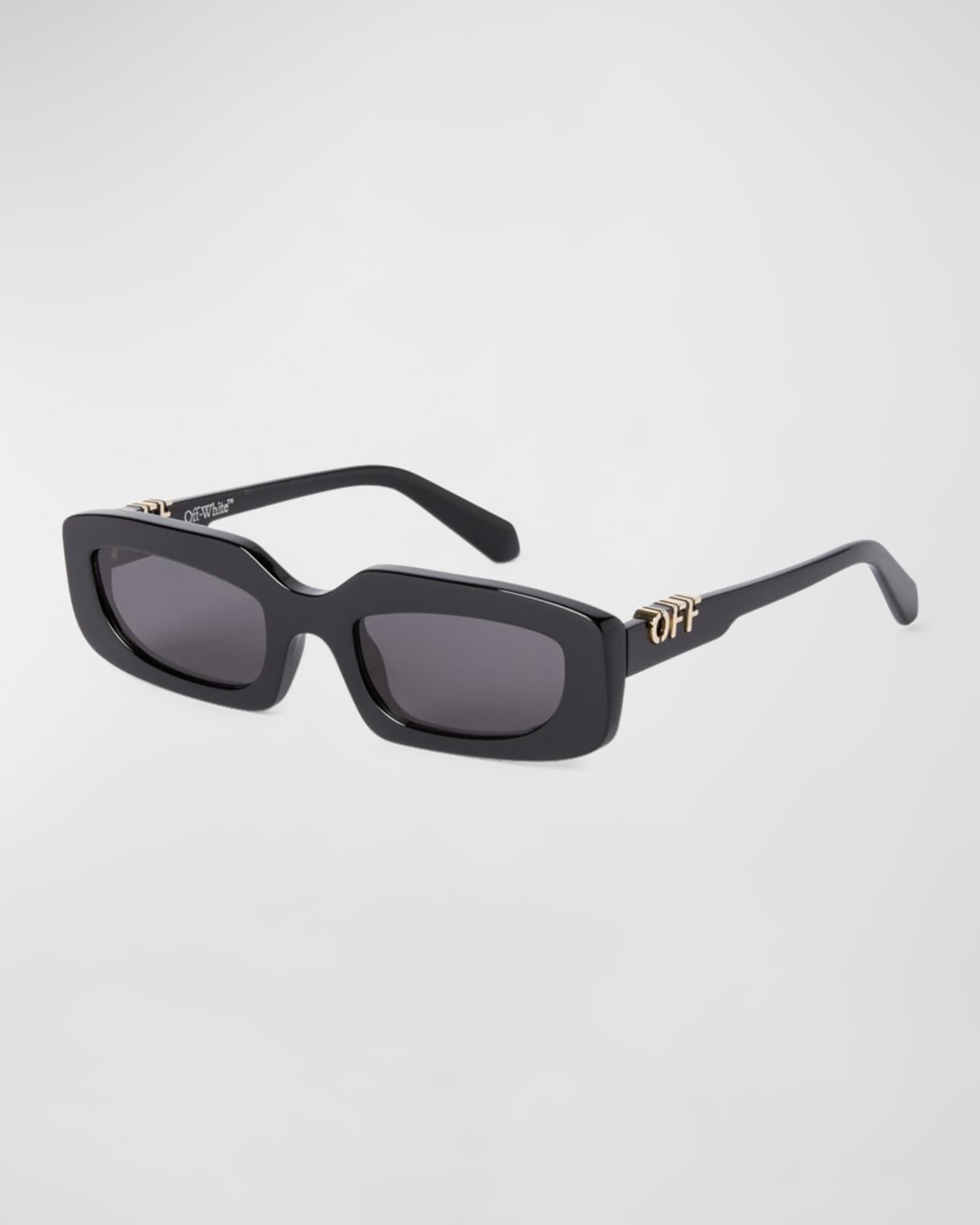 【関税＆送料込み】Off-White Renton Sunglasses Off-White Renton Rectangle Acetate Sunglasses | Neiman Marcus
