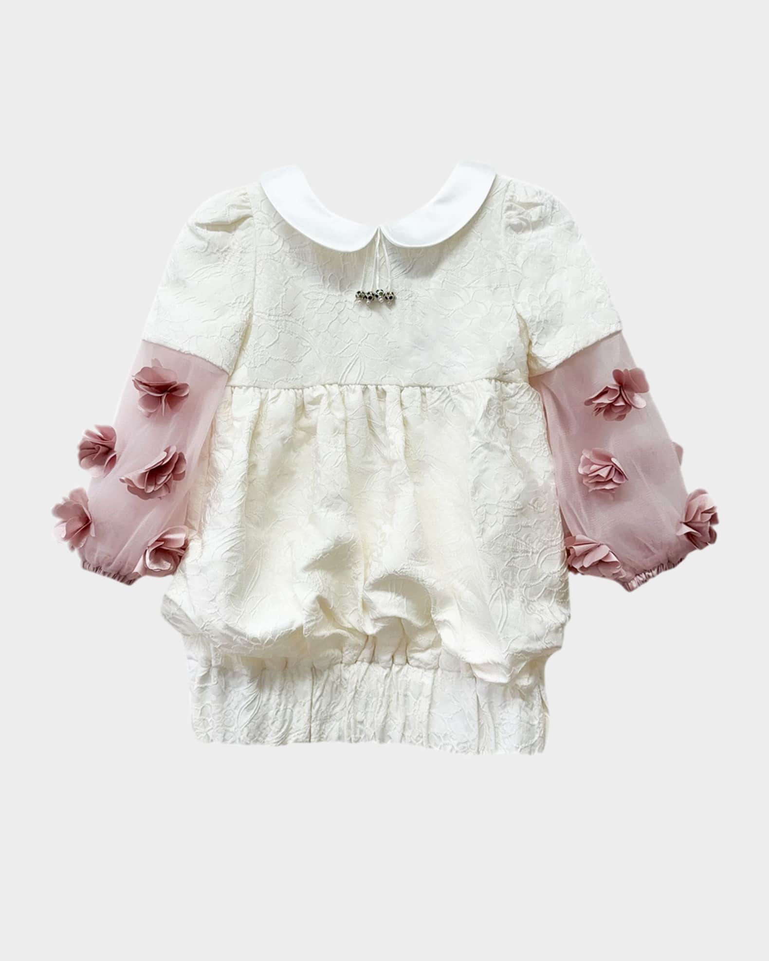 Girl's Embellished Cherry Blossom Dress, Size 12M-12 0