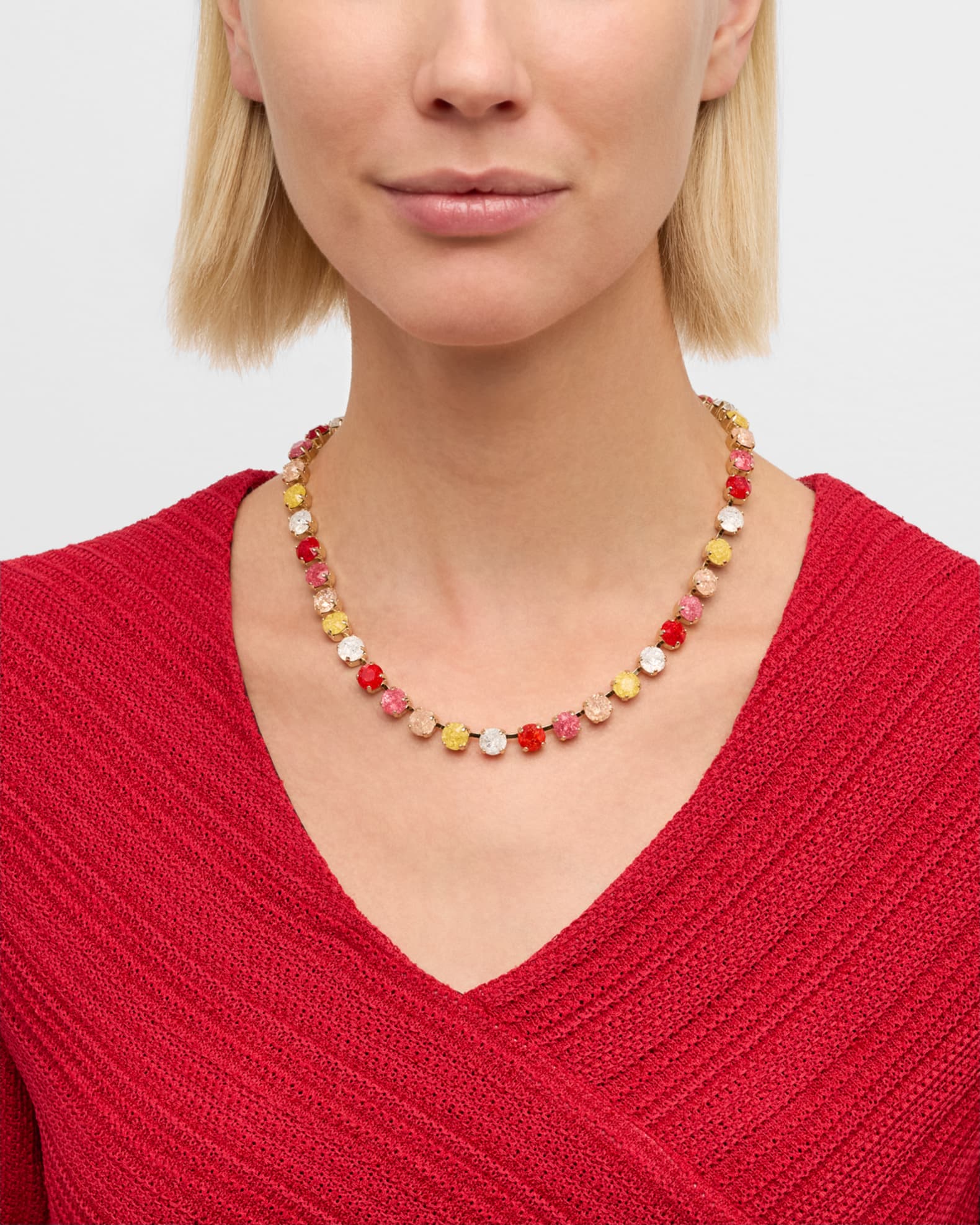 Miki Crystal Goldtone Necklace 1