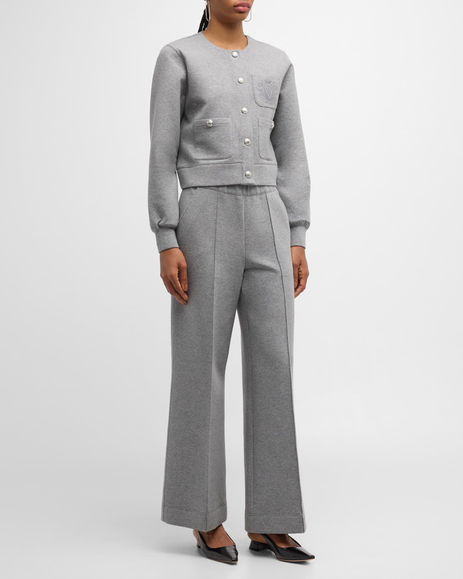 Veronica Beard Jenning Embroidered Pocket Jacket