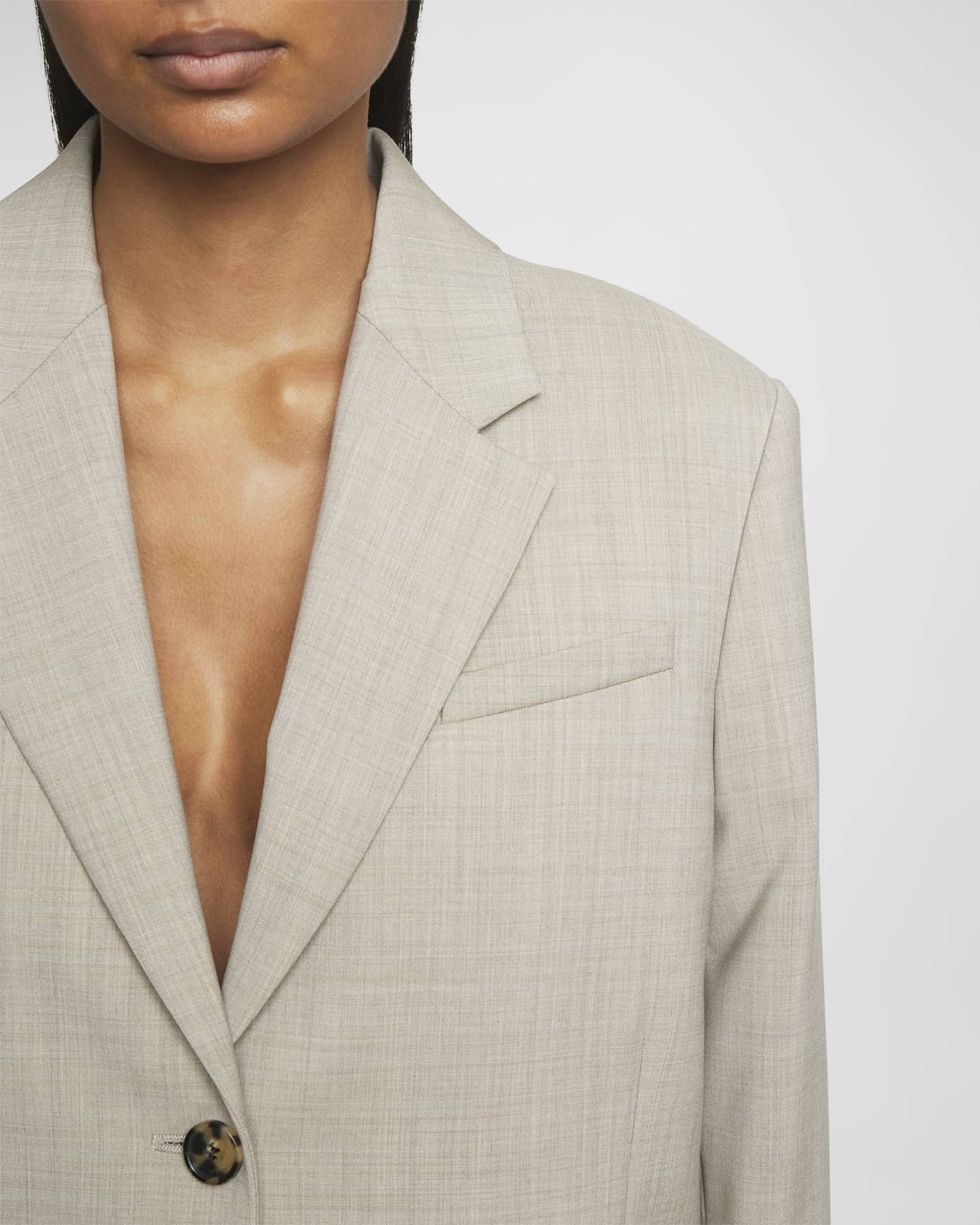 【送料&関税込】Loewe MA¨lange Twill Blazer Single-Breasted Suit | Neiman Marcus