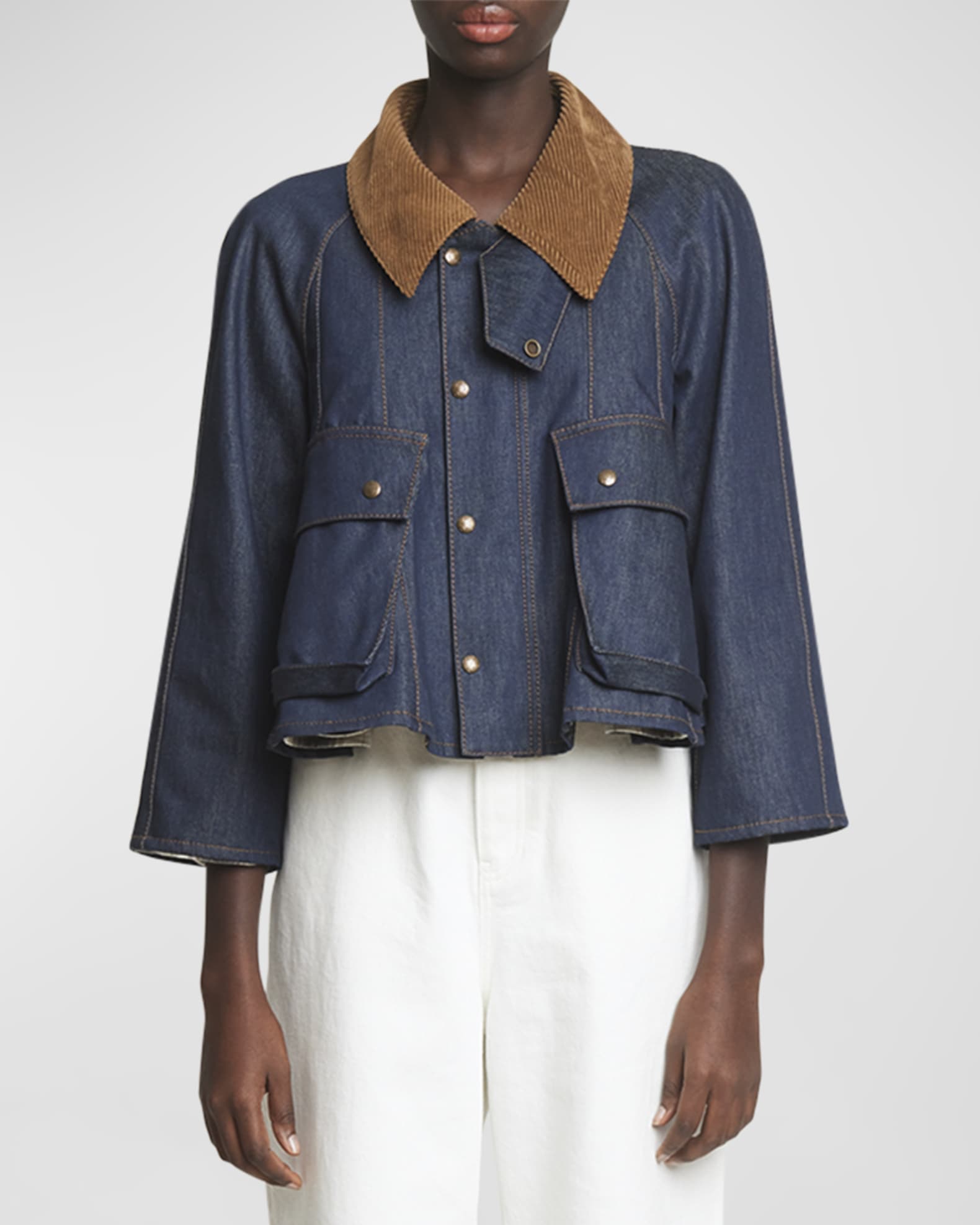 Loewe cropped denim jacket cheap
