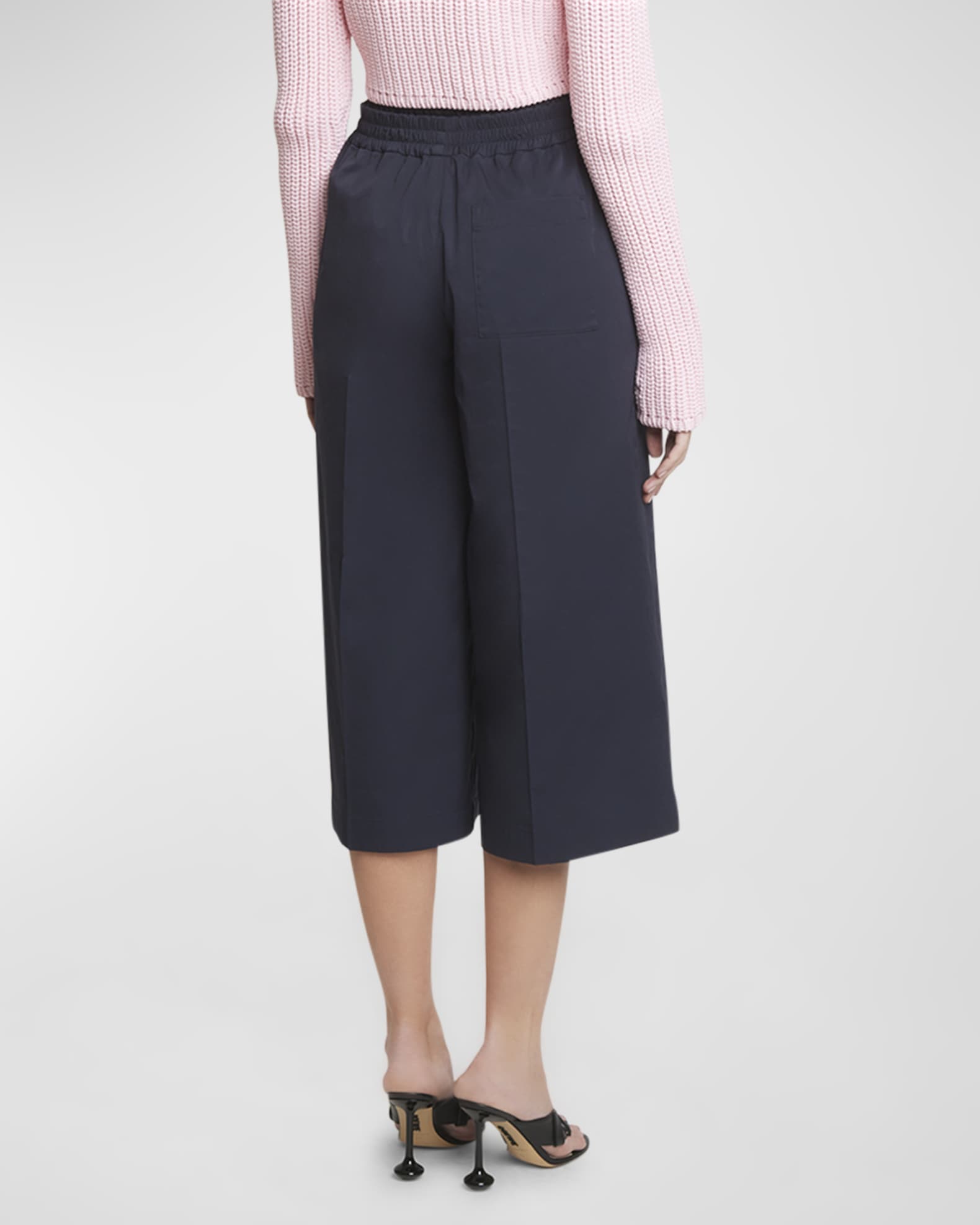 Loewe Double Waistband Wide-Leg Crop Trousers | Neiman Marcus
