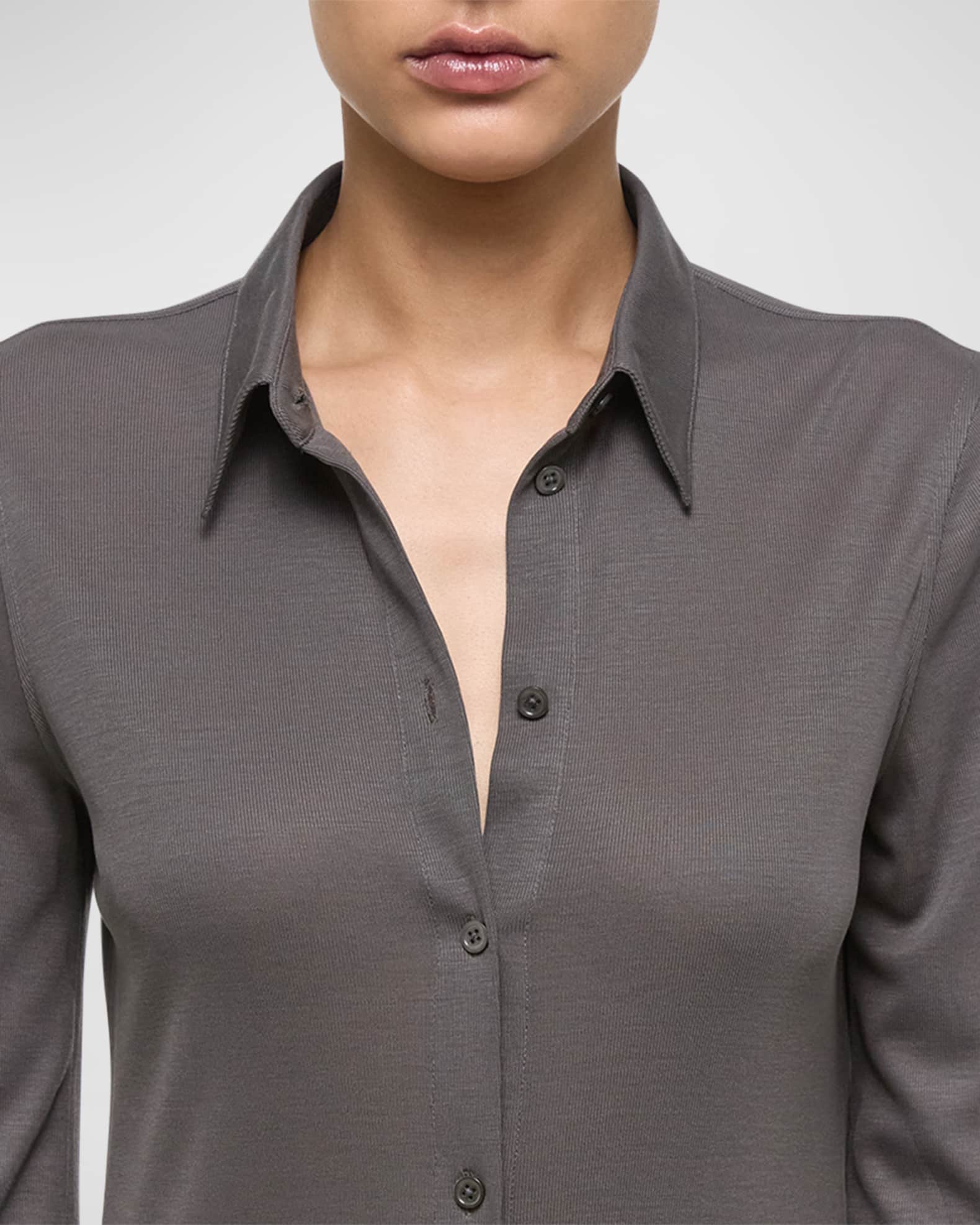 Helmut Lang Women's Ribbed Top Brown