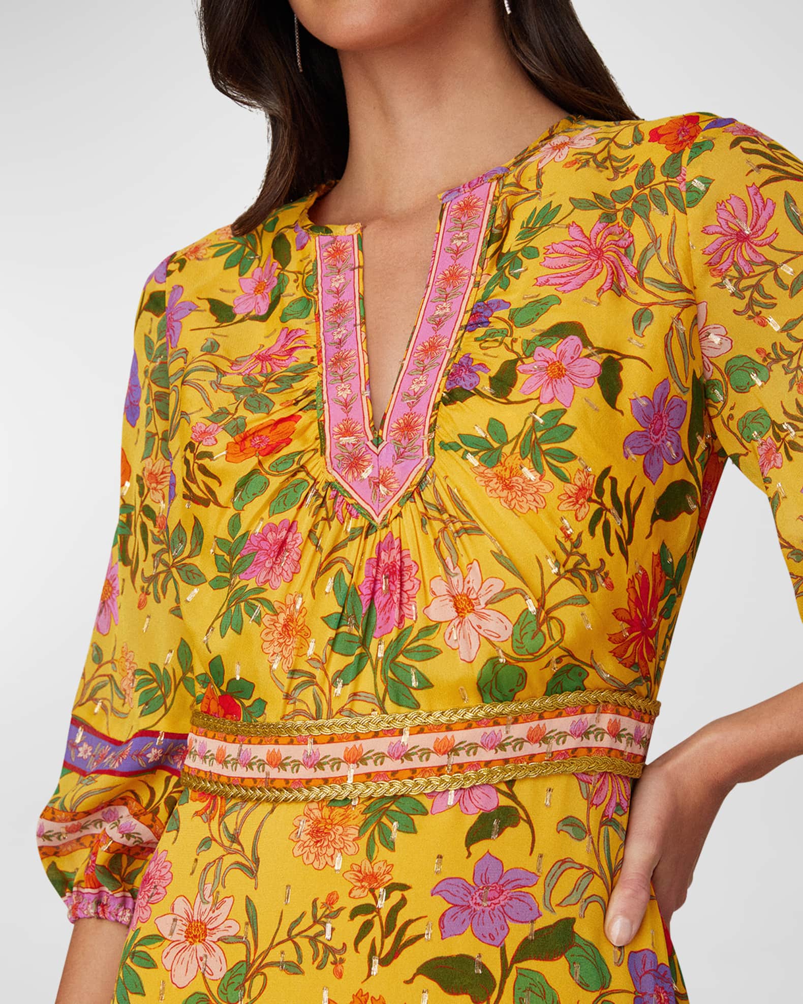 Neiman marcus floral dresses top