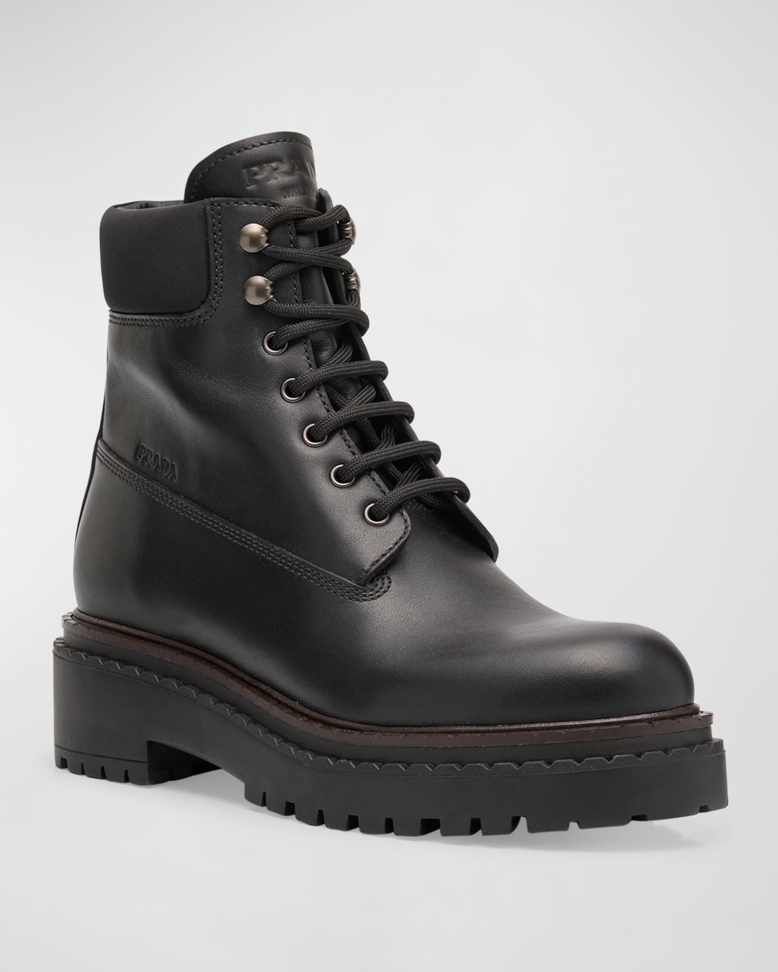Prada leather booties on sale