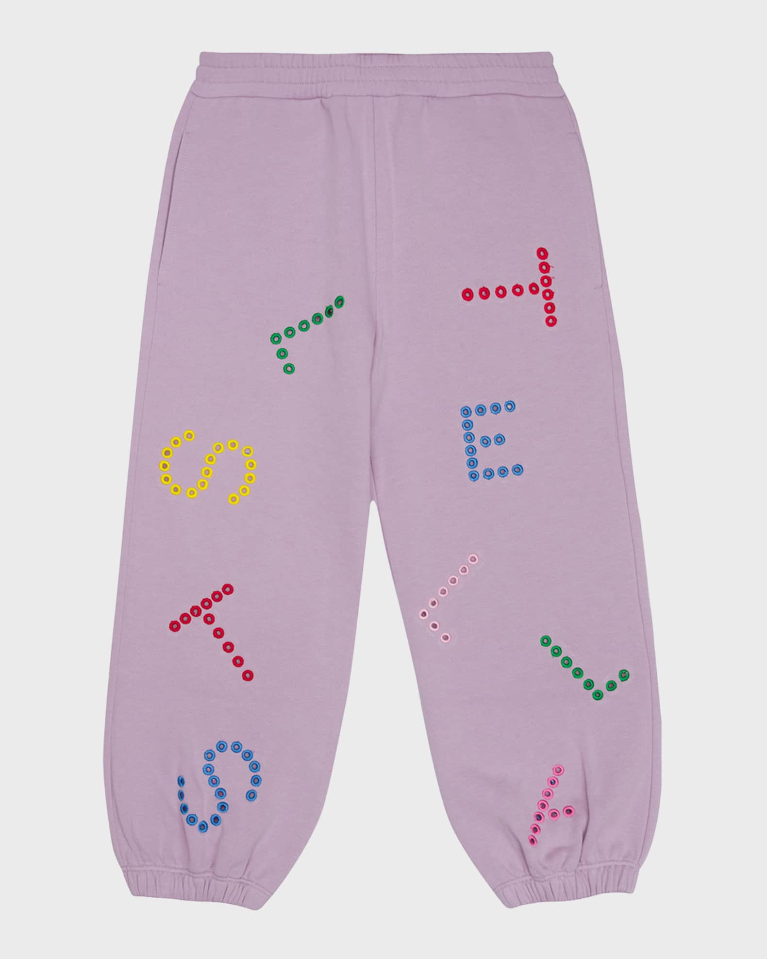 Stella McCartney Kids Girl s Logo Print Embroidered Joggers Size 4 10 Neiman Marcus