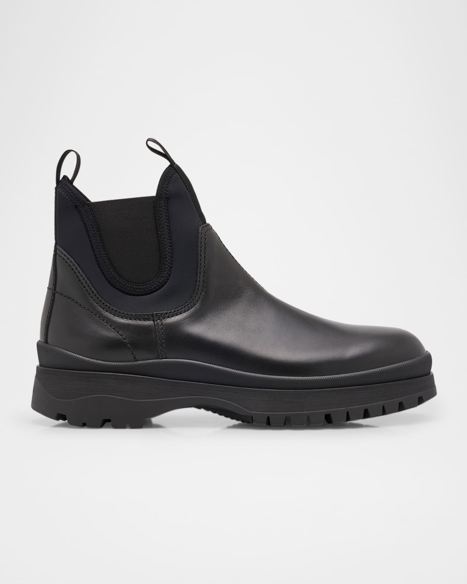 Prada leather and neoprene ankle boots new arrivals