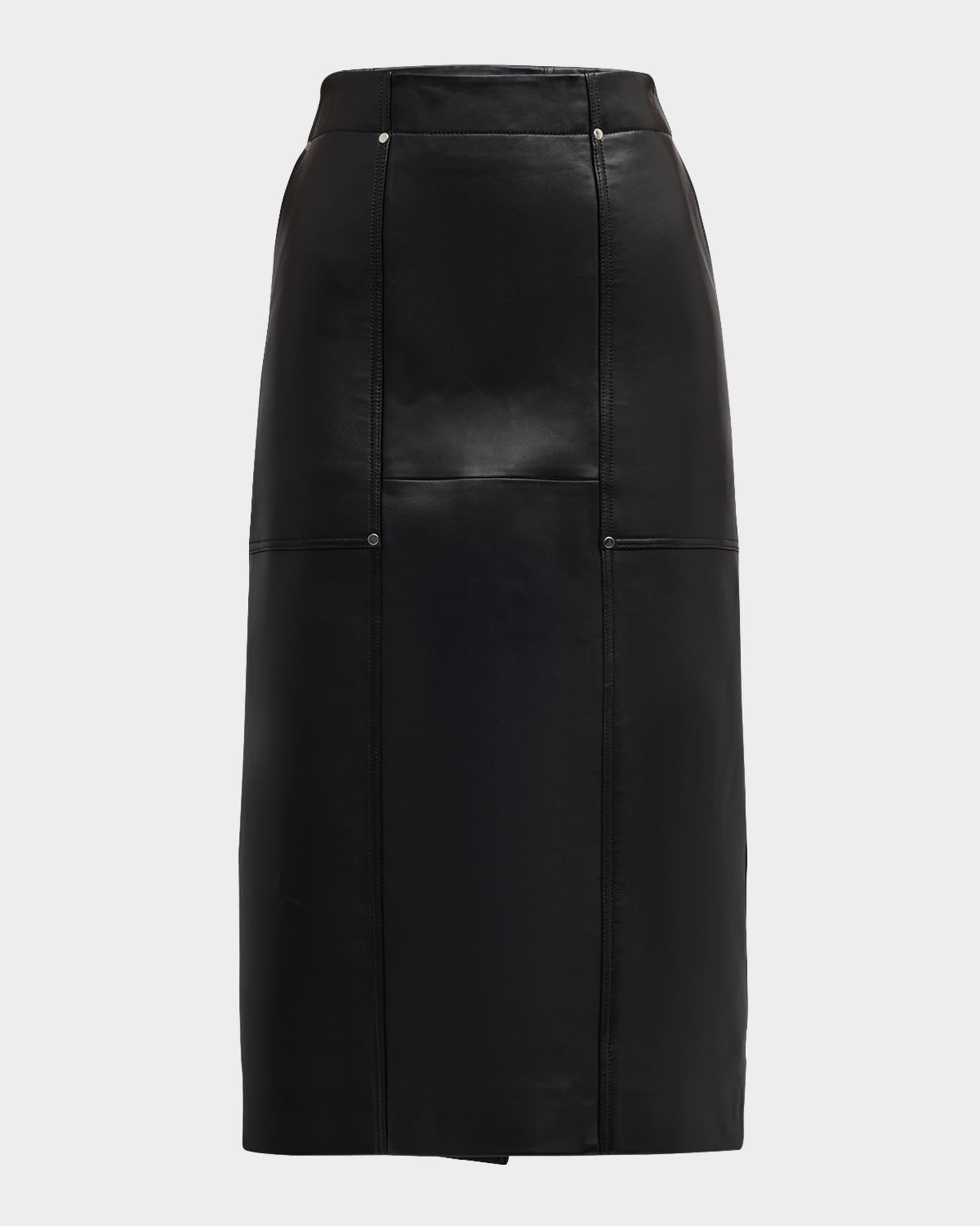 Gwen Leather Midi Skirt 0