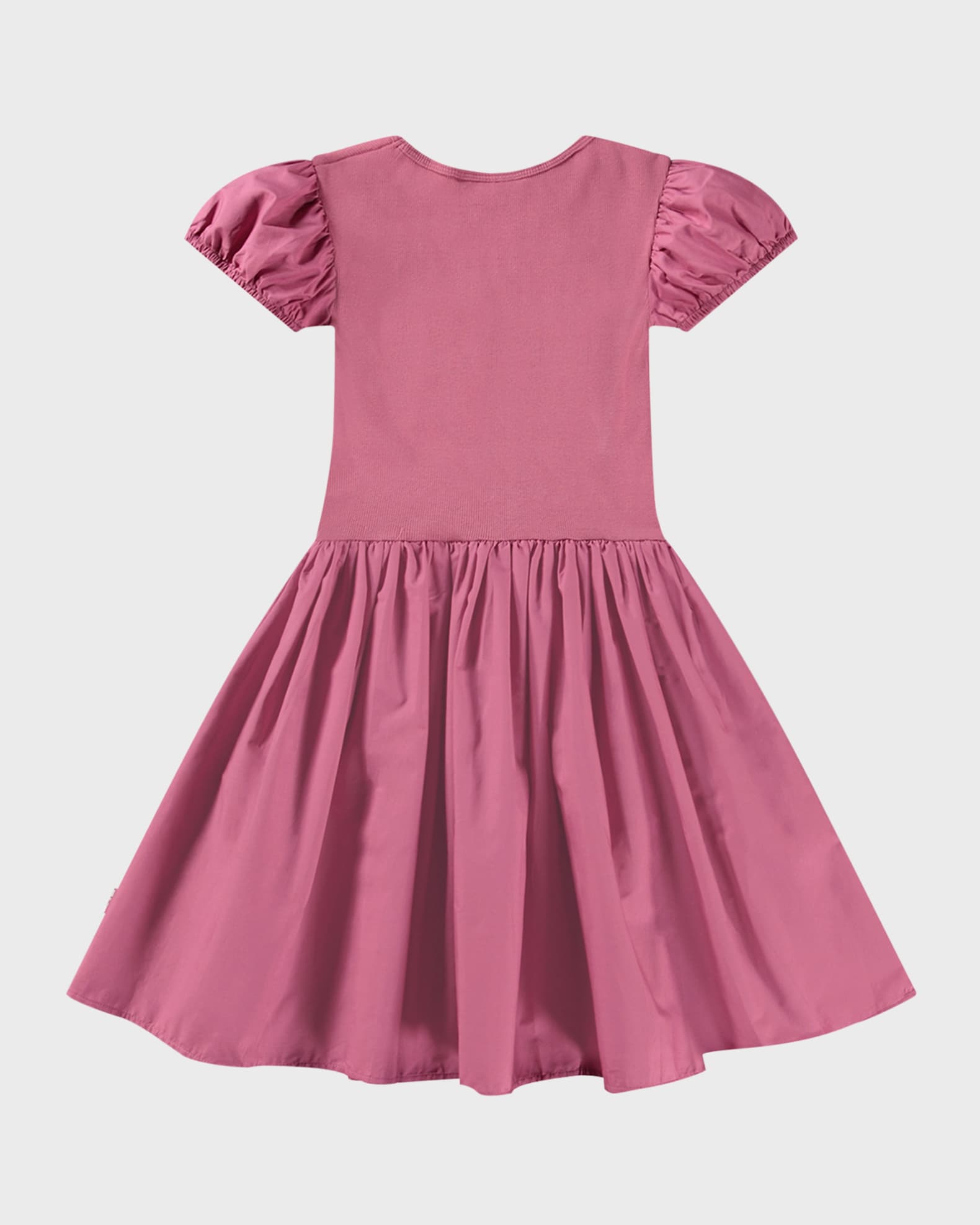 Molo Girl's Cleopatra Combo Puff Sleeve Dress, Size 711 Neiman Marcus