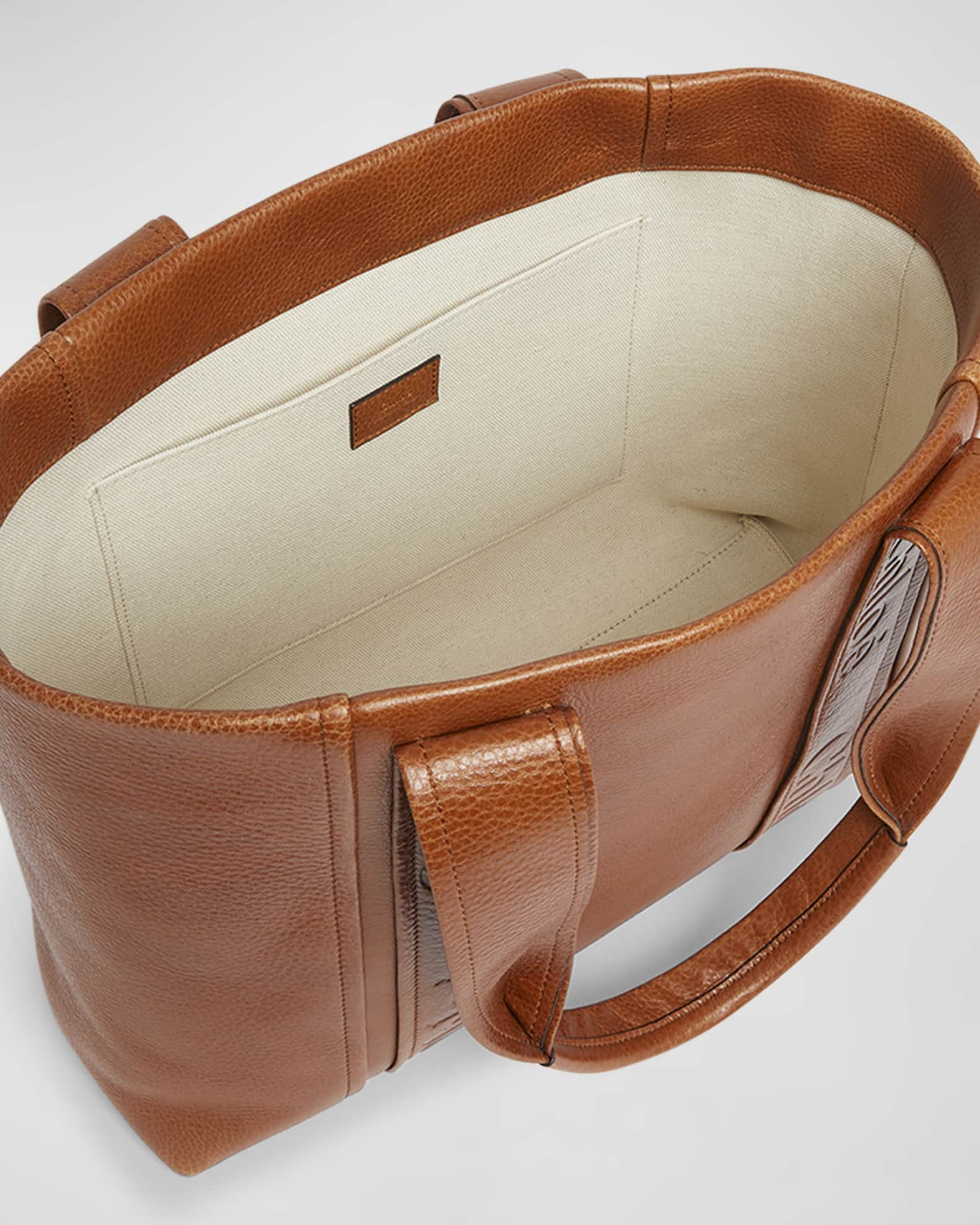 Chloe Woody Medium Tote Bag in Shiny Grained Calfskin