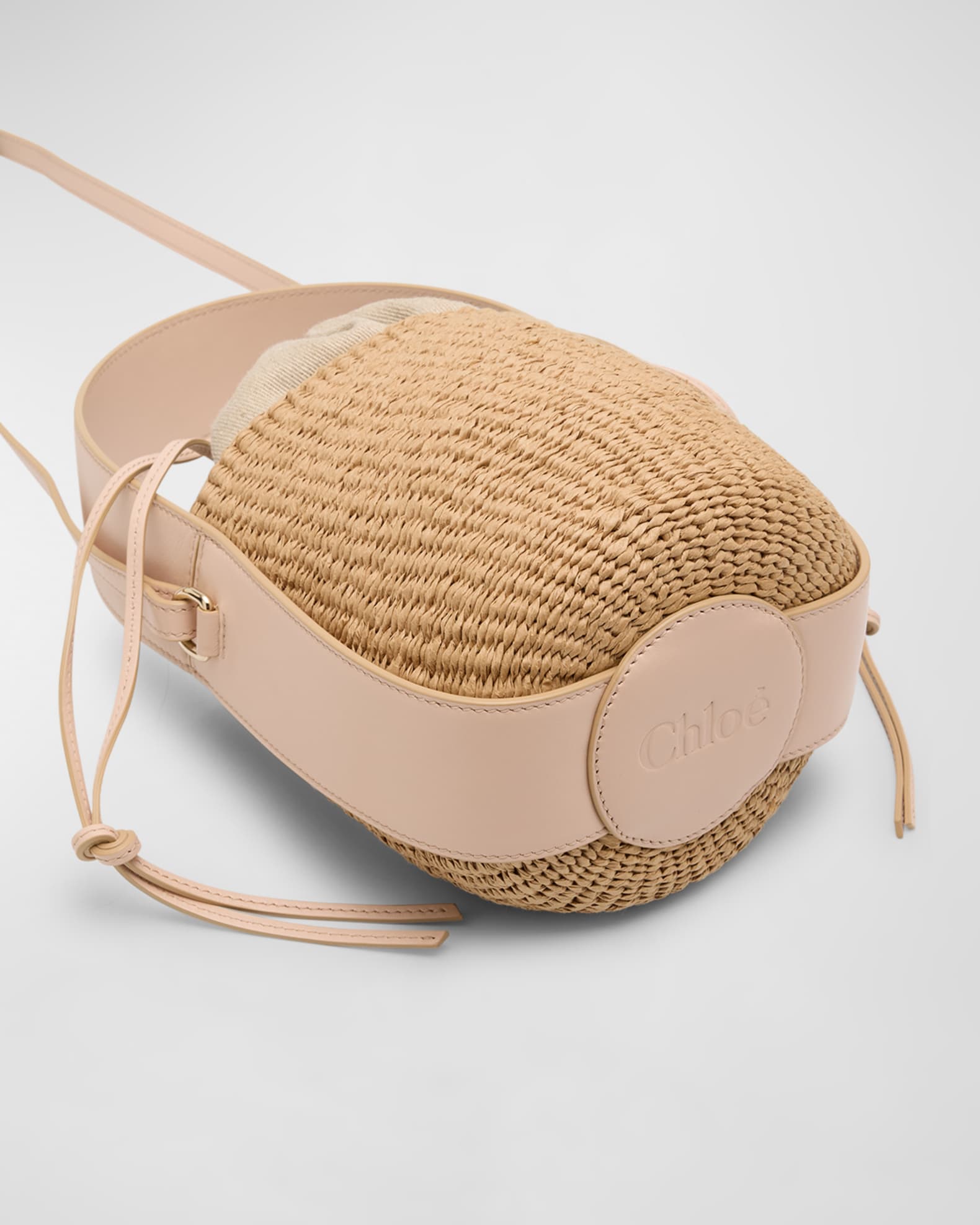 x Mifuko Woody Small Bucket Bag in Paper and Leather  1