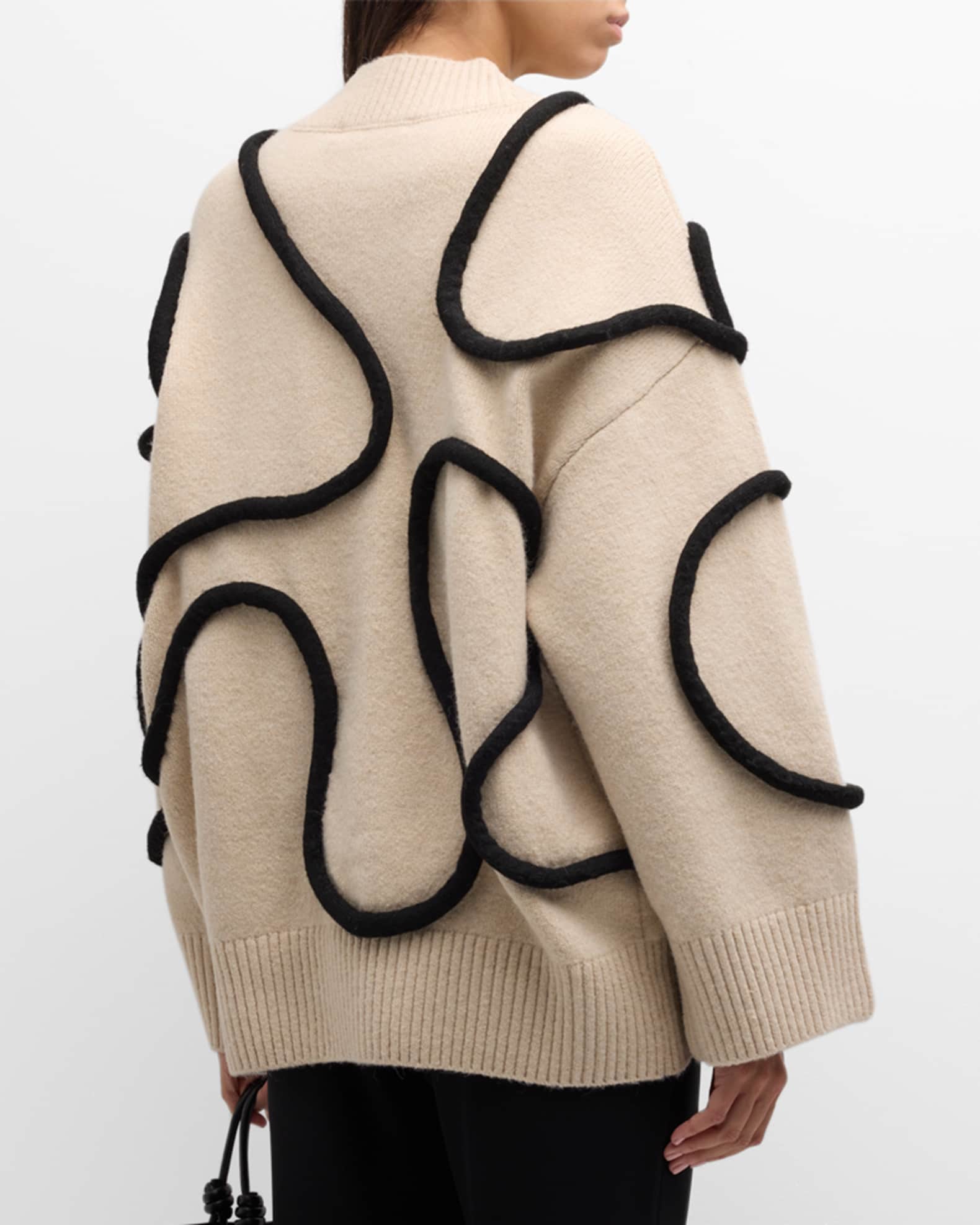 SIMONMILLER Leith Squiggle Knit Oversized Sweater Neiman Marcus
