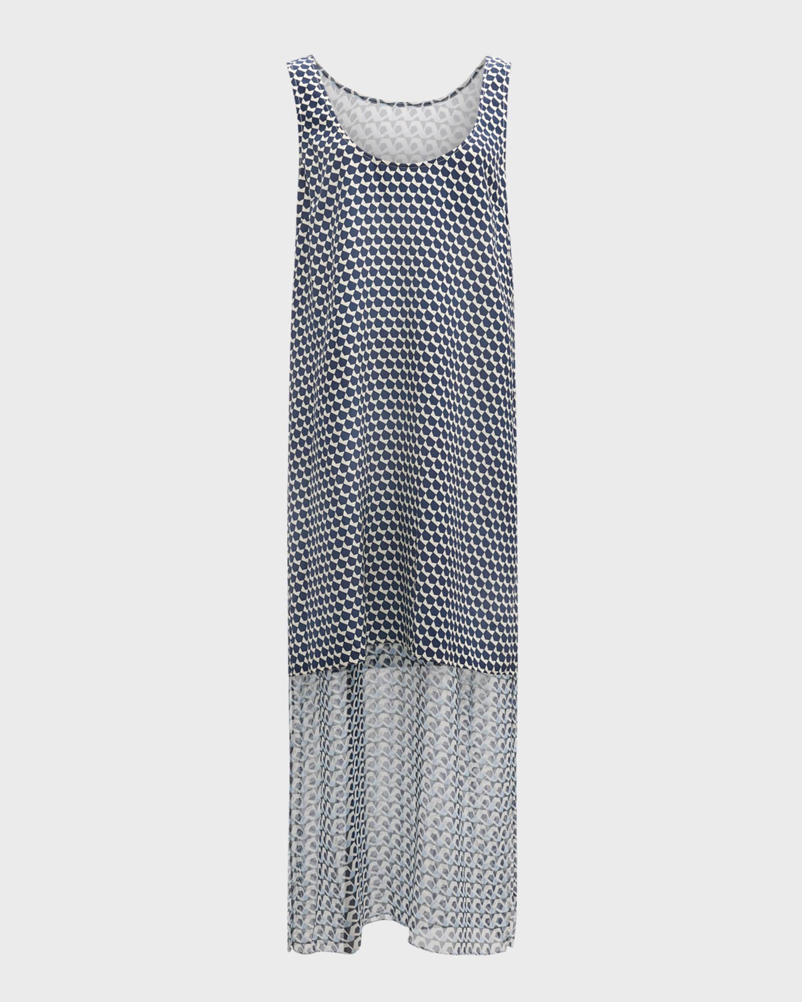 La Ligne Geometric Silk-Blend Midi Dress
