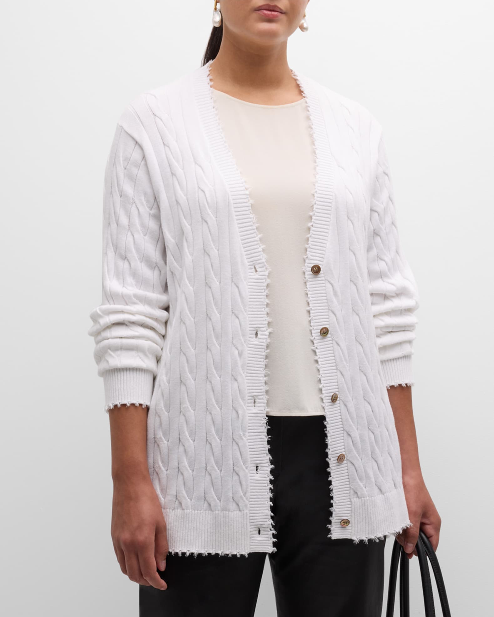 Plus size frayed sweater shop