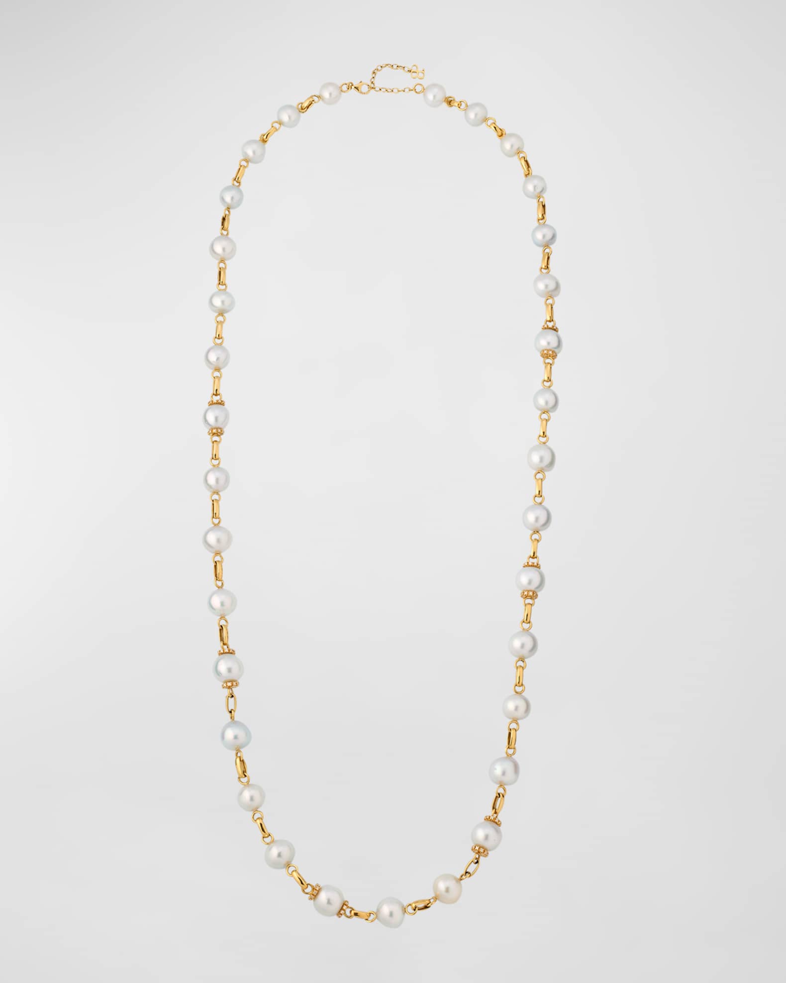 18K White Gold 12-14.5mm South Sea Pearl and Diamond Necklace 0