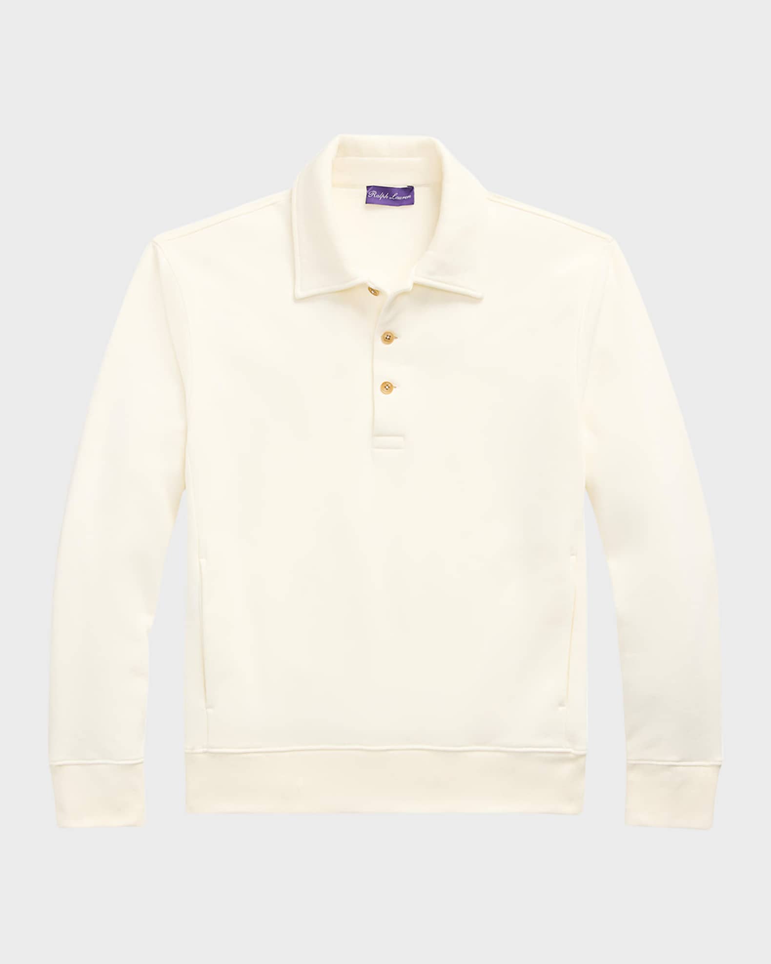 Ralph Lauren Fleece Collared Sweatshirt Cream