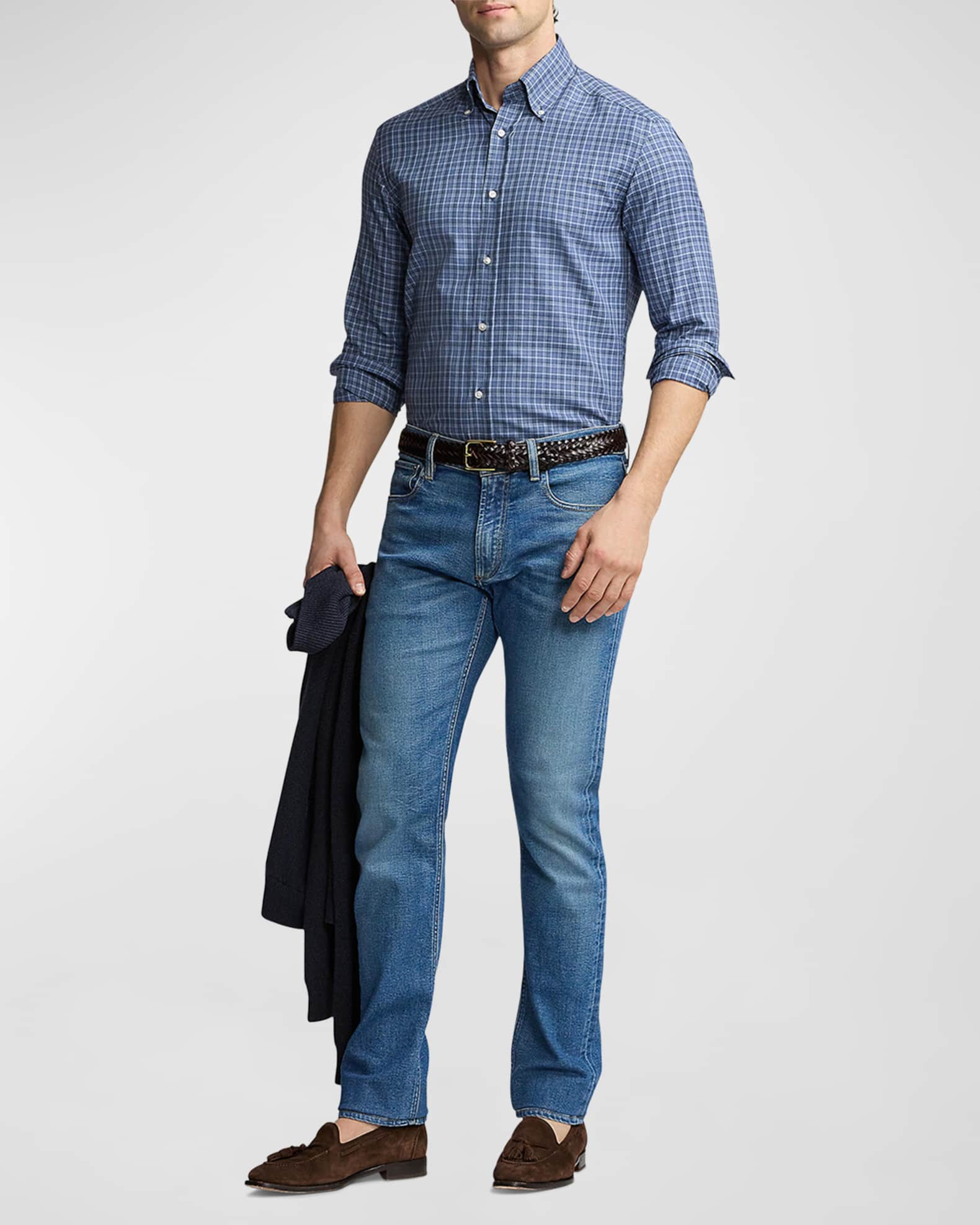 Men's Plaid Flannel Shirt - Thumbnail 2