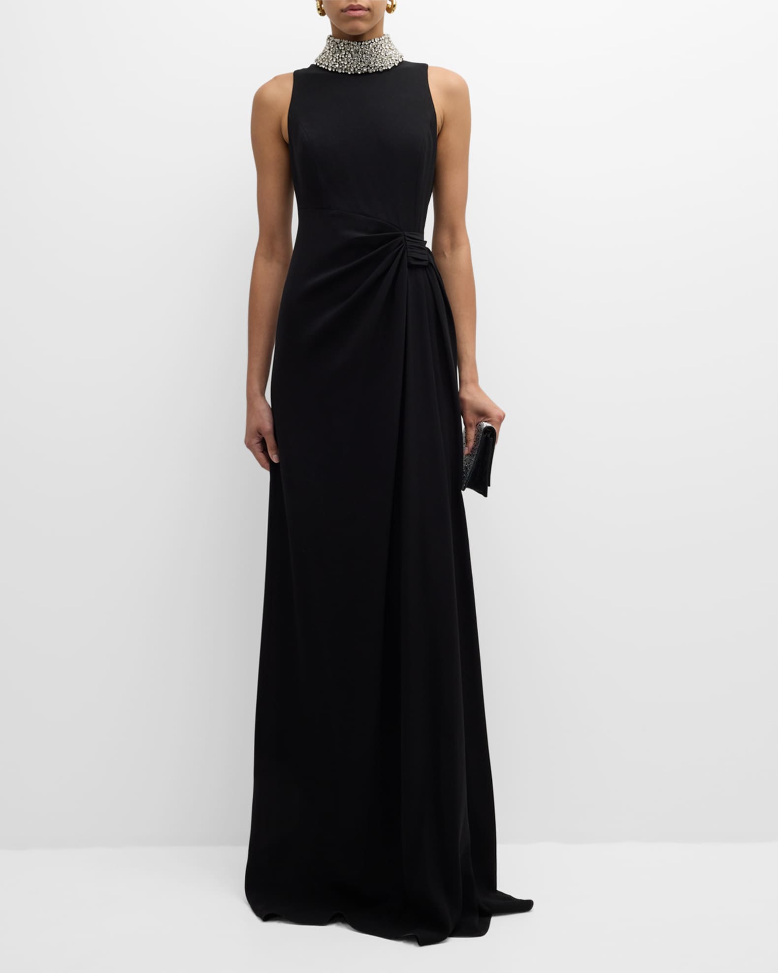 Teri jon black velvet dress cheap