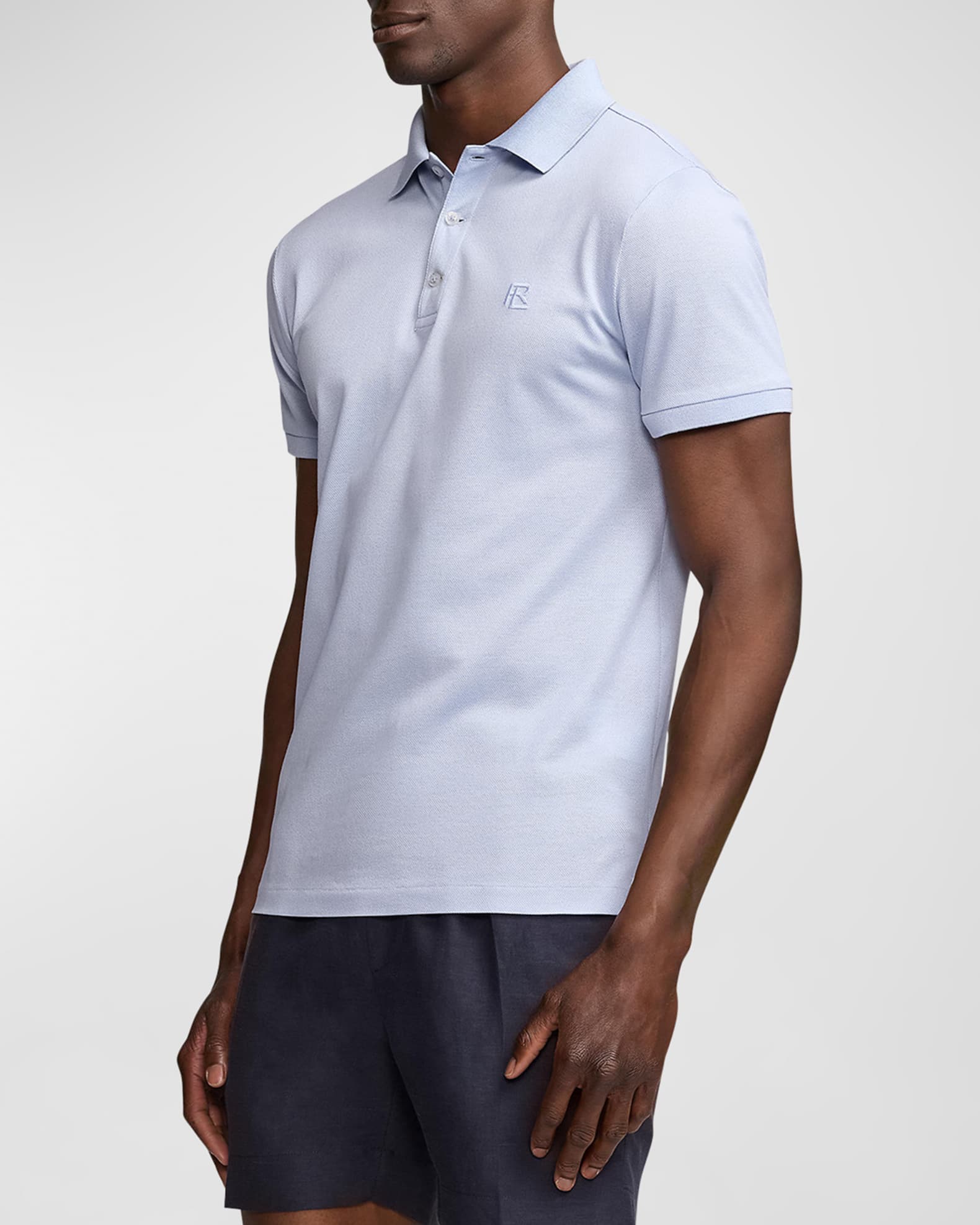 Slim fit pique polo shirt top