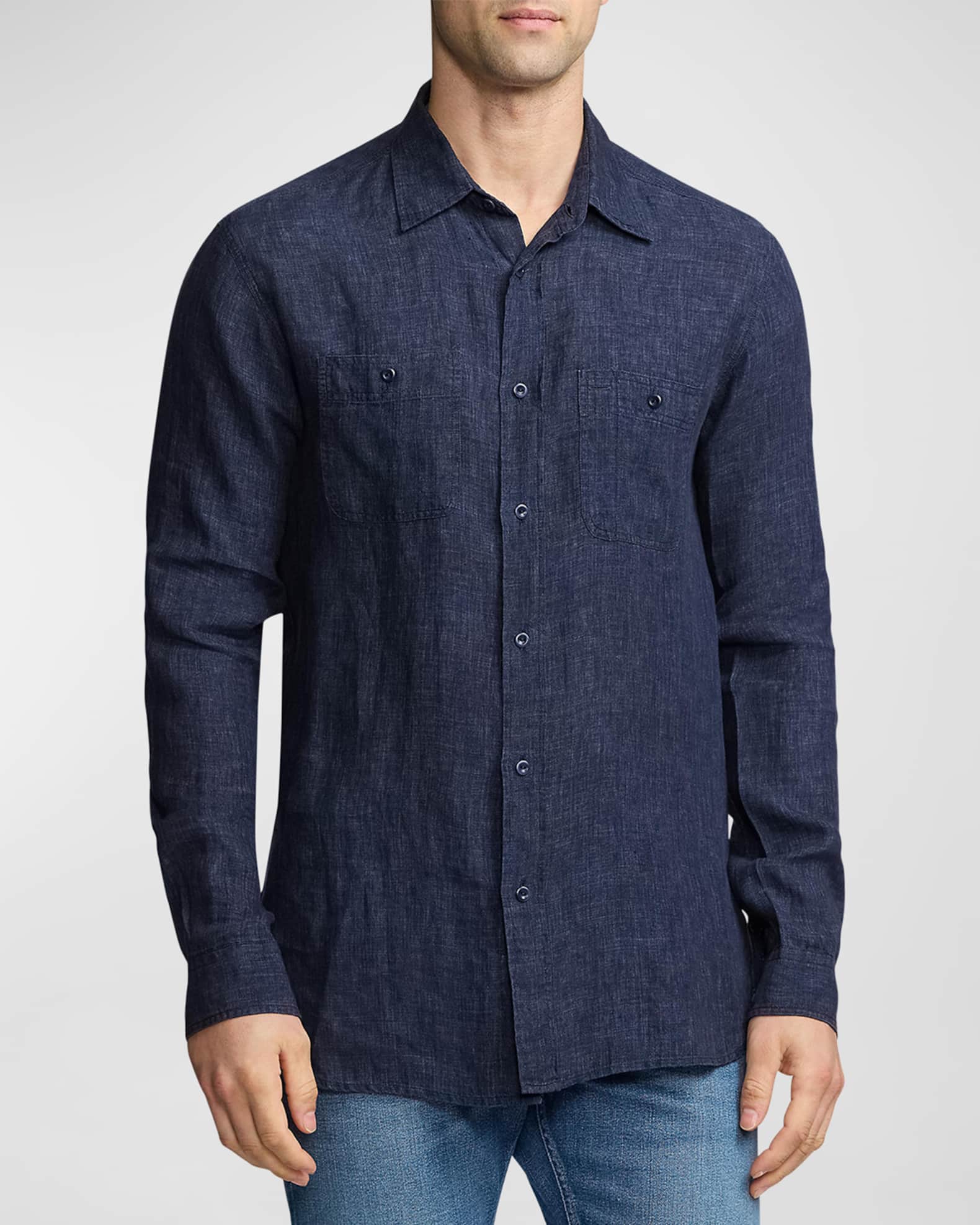Men's Délavé Linen Workshirt