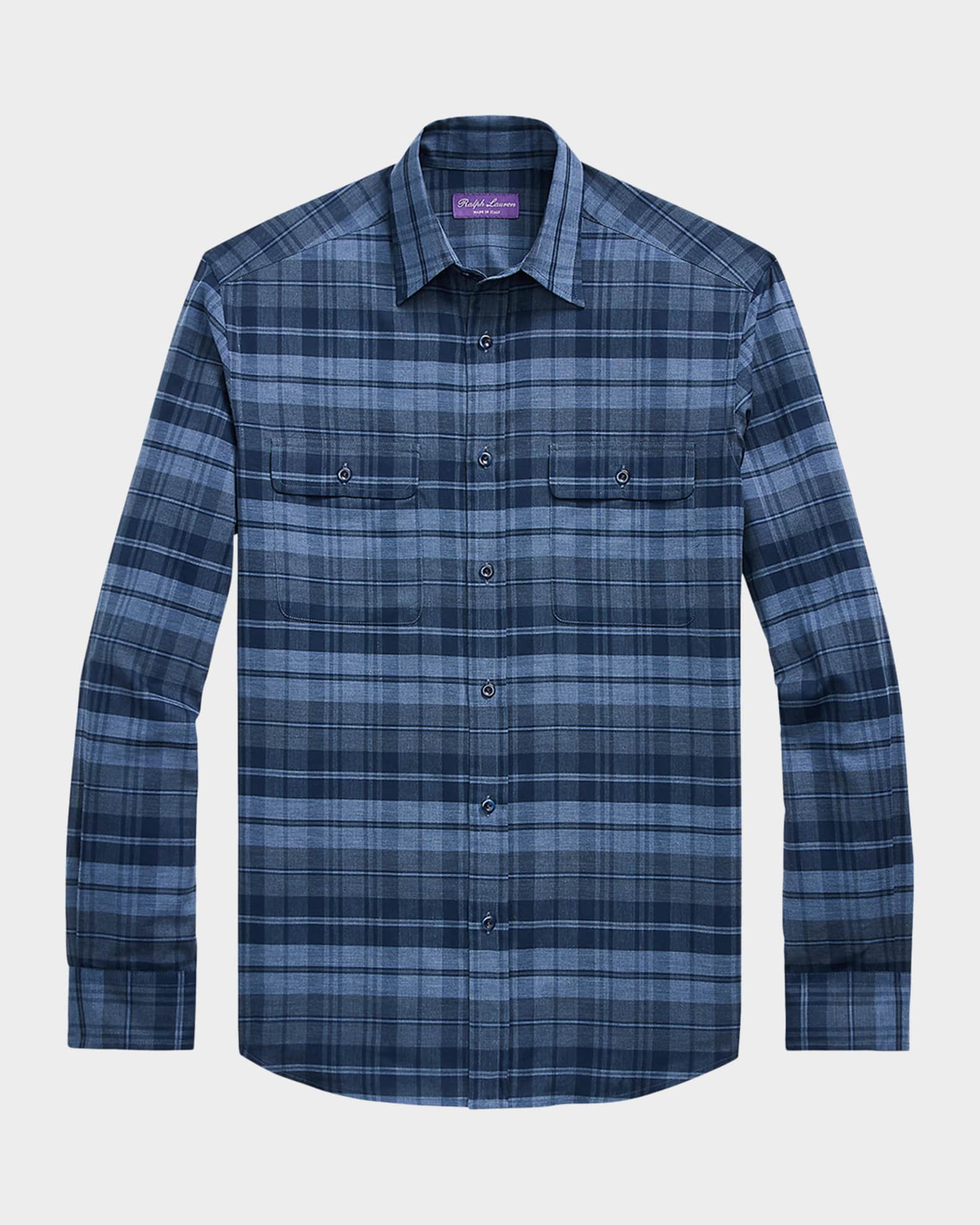 Ralph Lauren Purple Label Men's Cooper Plaid Flannel Shirt