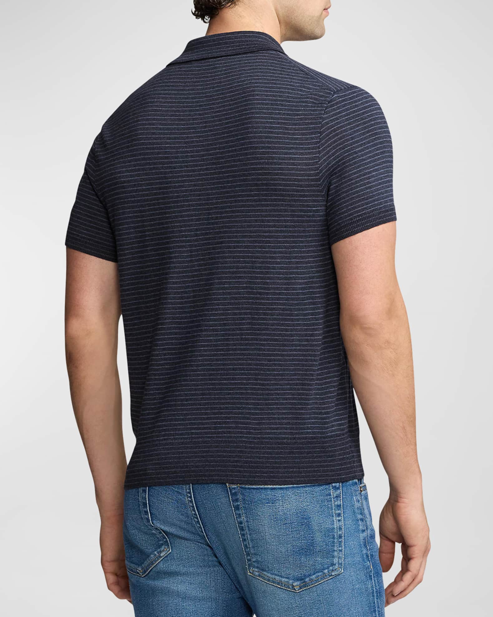 Ralph Lauren Purple Label Men's Striped Silk-Cotton Polo