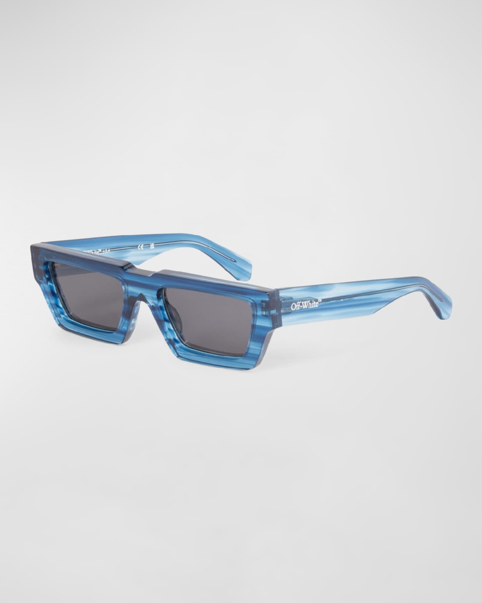 Off-White Men's Manchester Acetate Rectangle Sunglasses