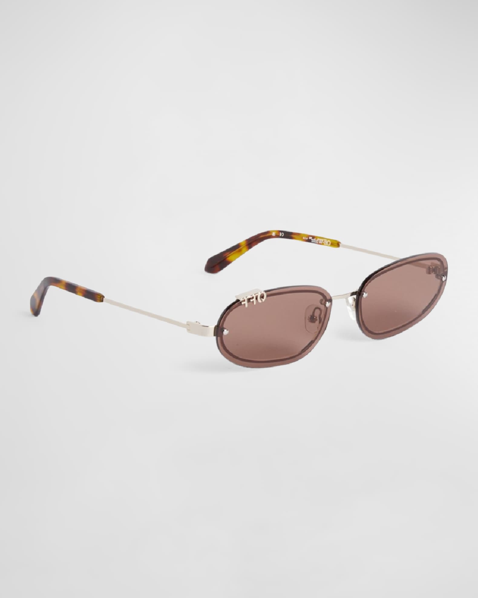 【Off-White】マイアミオーバルフレームサングラス Off-White Miami Metal Oval Sunglasses | Neiman Marcus