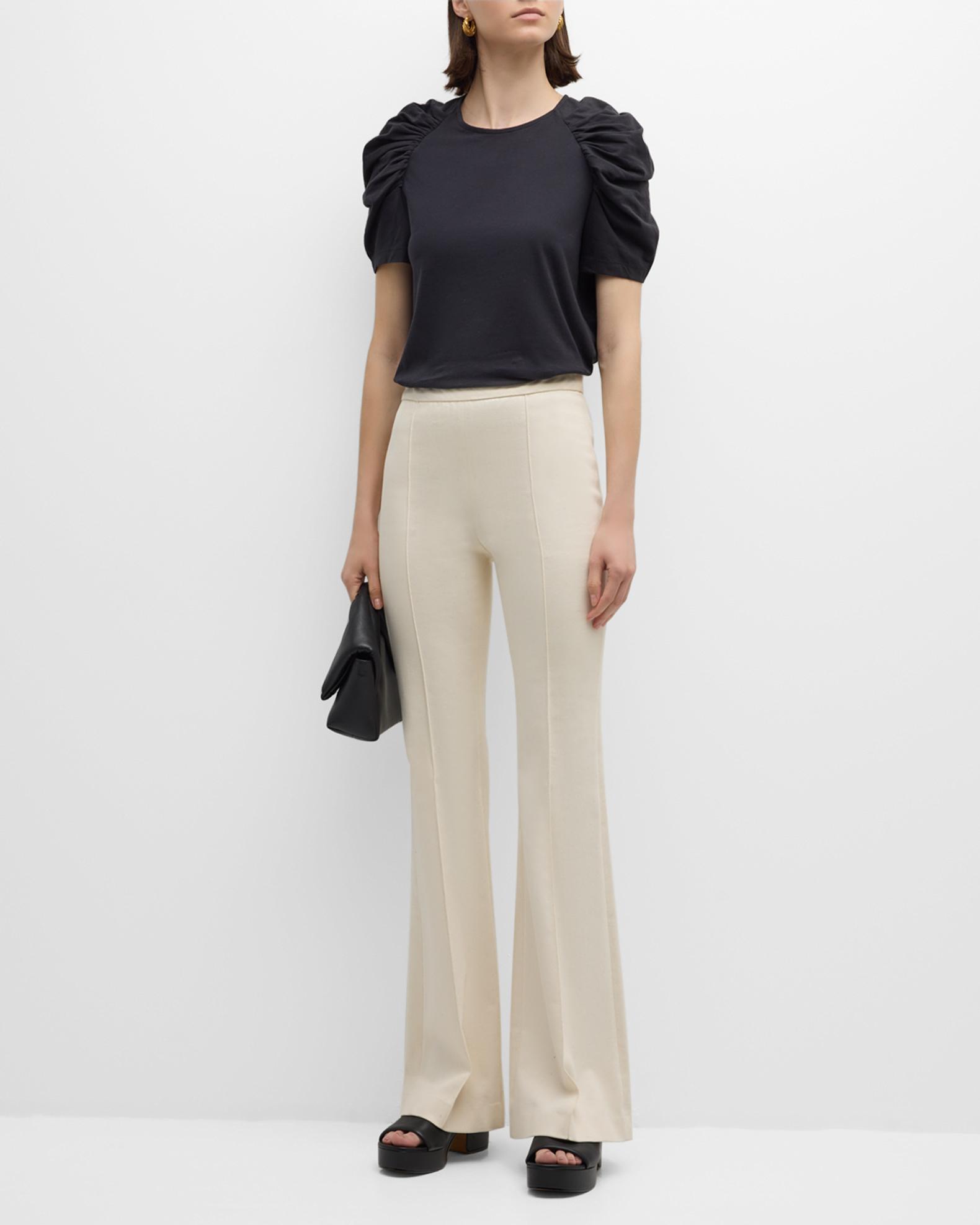 Merlette Ember Ruched-Sleeve Jersey Top | Neiman Marcus