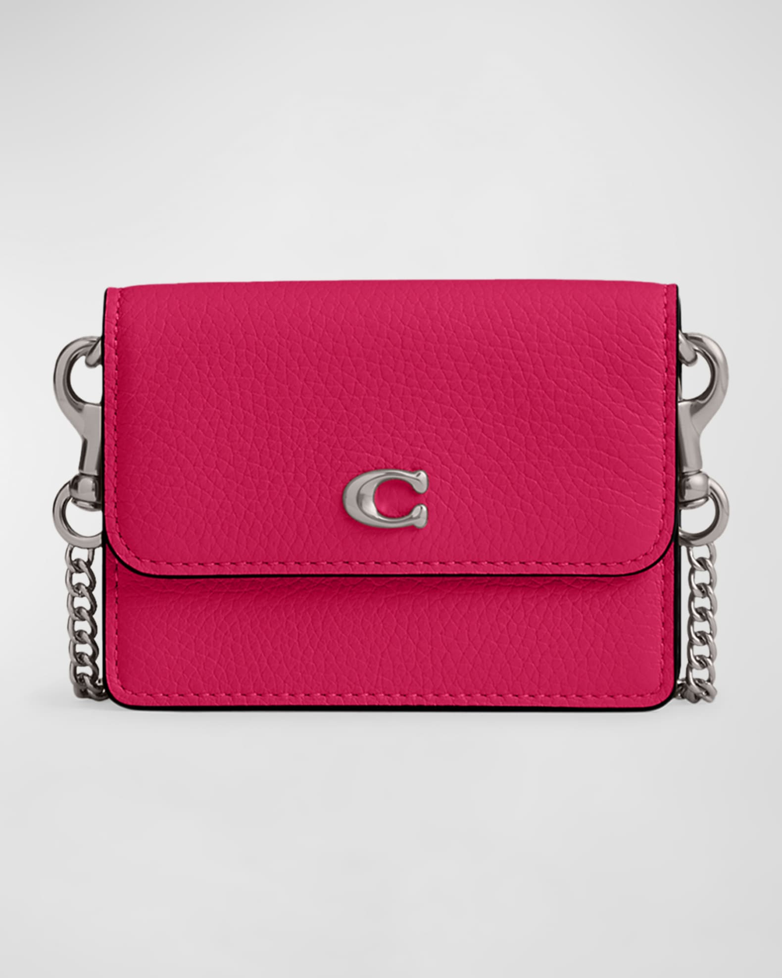 Pebble leather card case