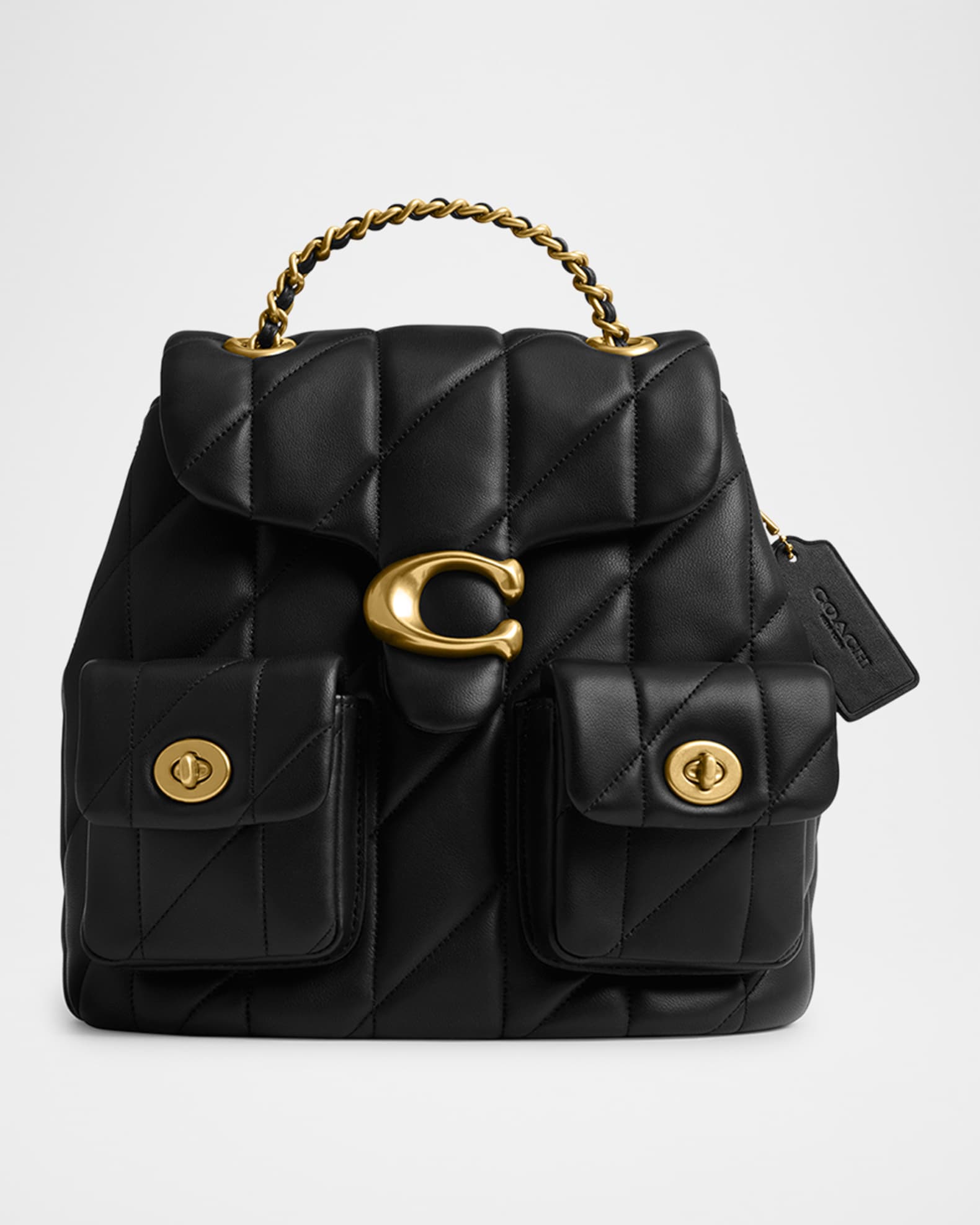 Coach Tabby Quilted Leather Chain Backpack | Neiman Marcus