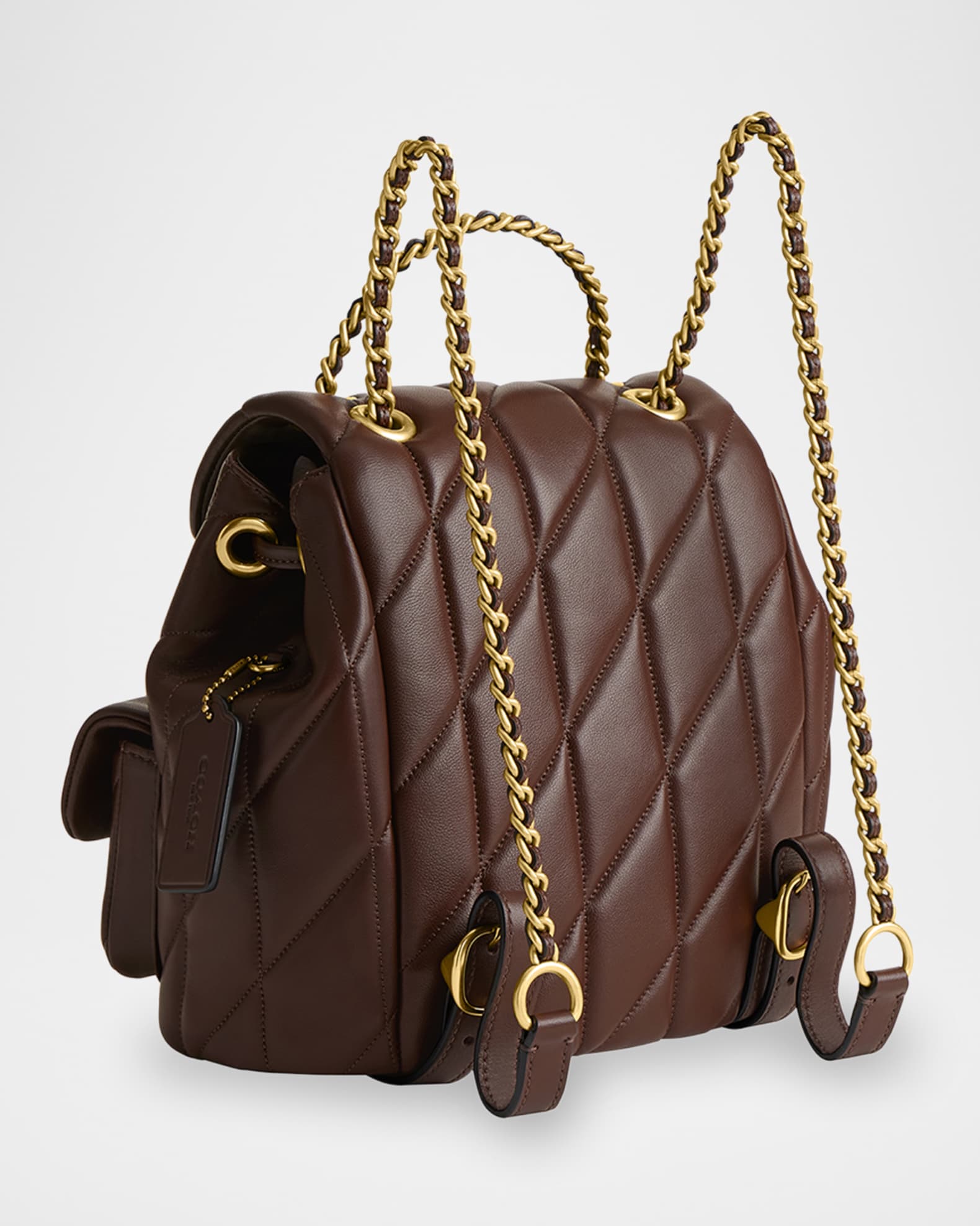 Coach Tabby Quilted Leather Chain Backpack Neiman Marcus