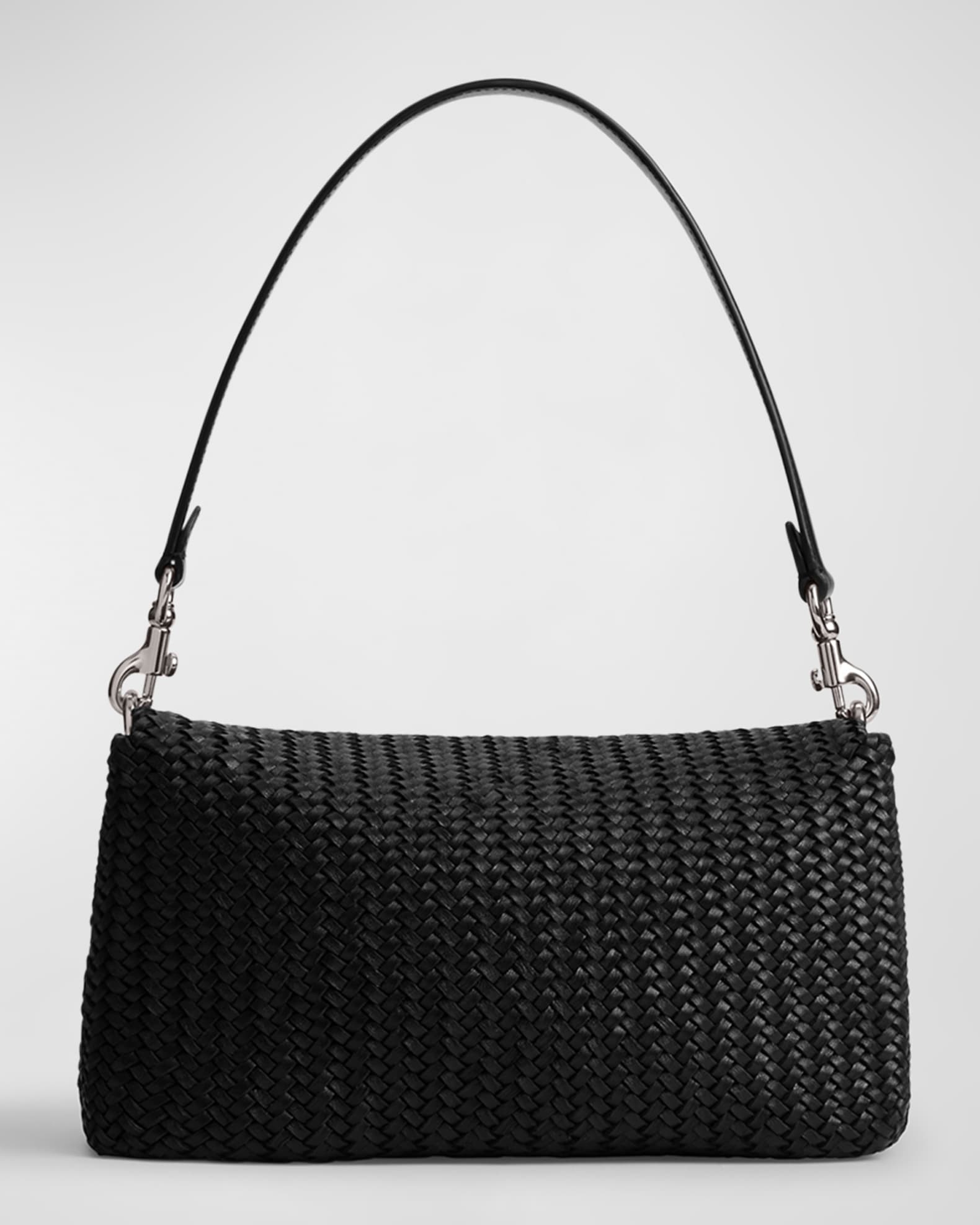 Coach woven leather bag on sale