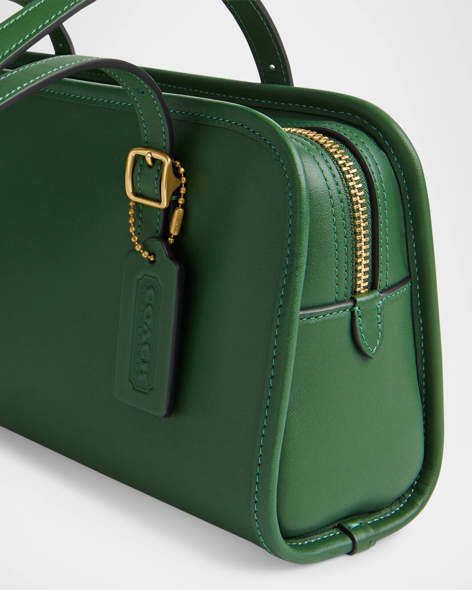 Coach Swing Zip Leather Shoulder Bag | Neiman Marcus