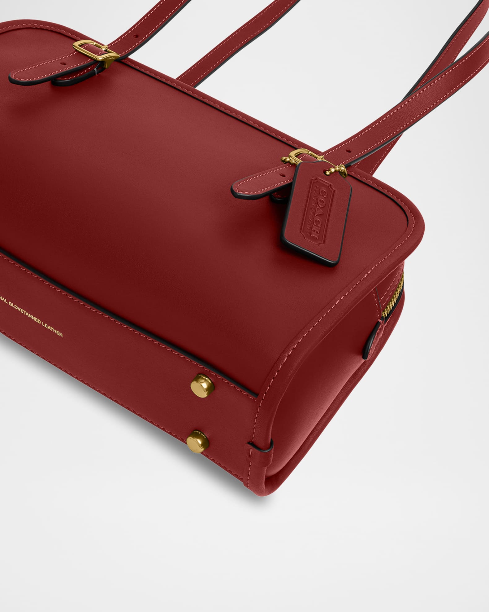 Swing Zip Leather Shoulder Bag