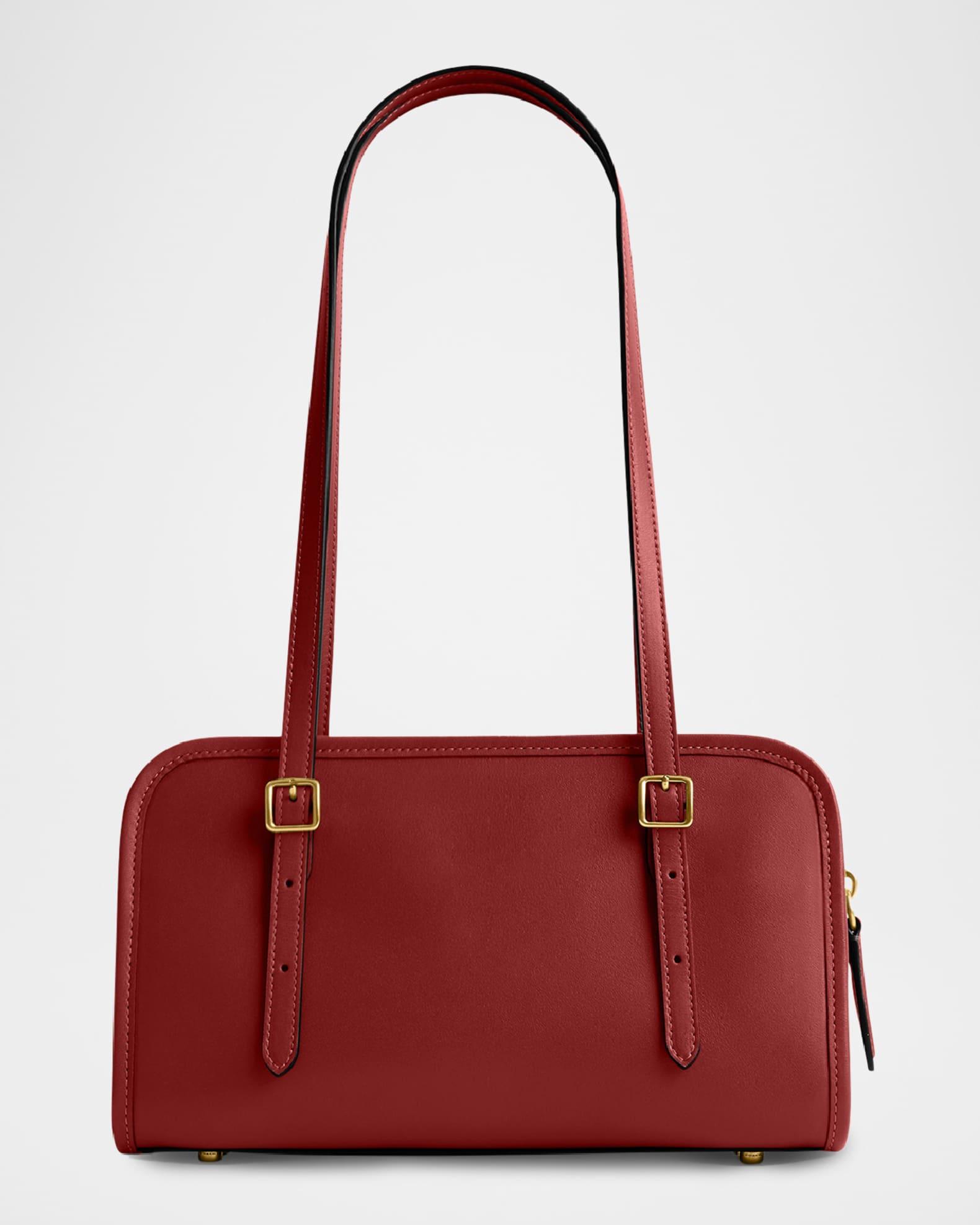 Swing Zip Leather Shoulder Bag