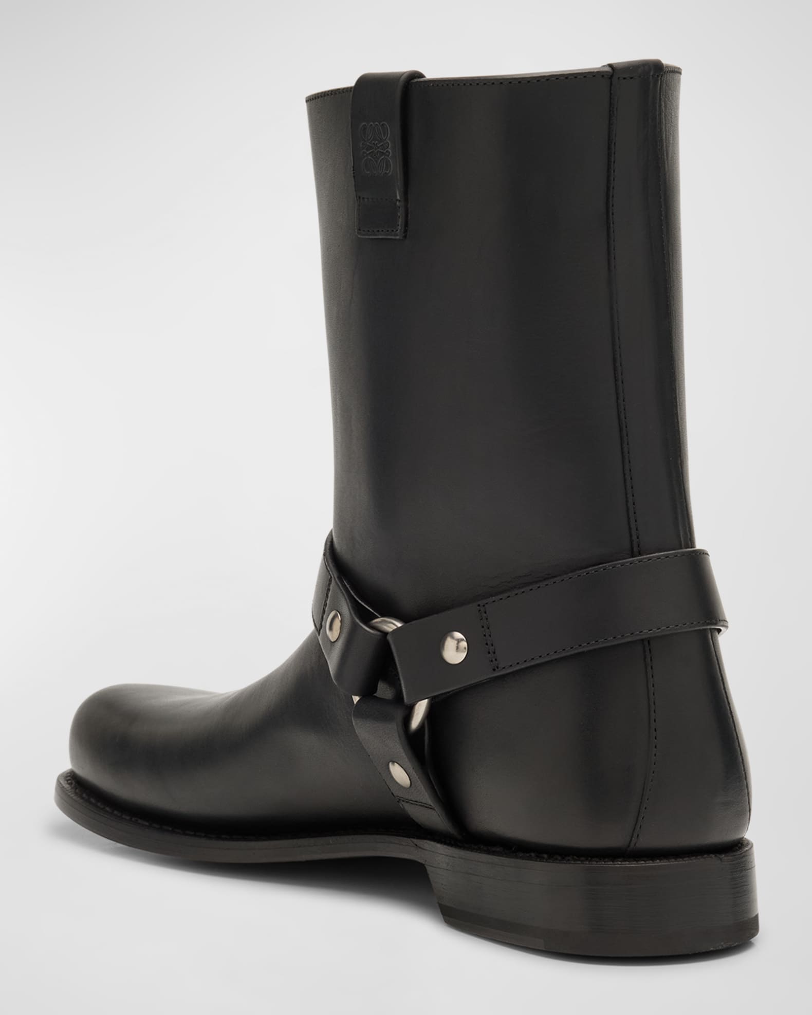 Loewe Men's Campo Leather Biker Boots | Neiman Marcus