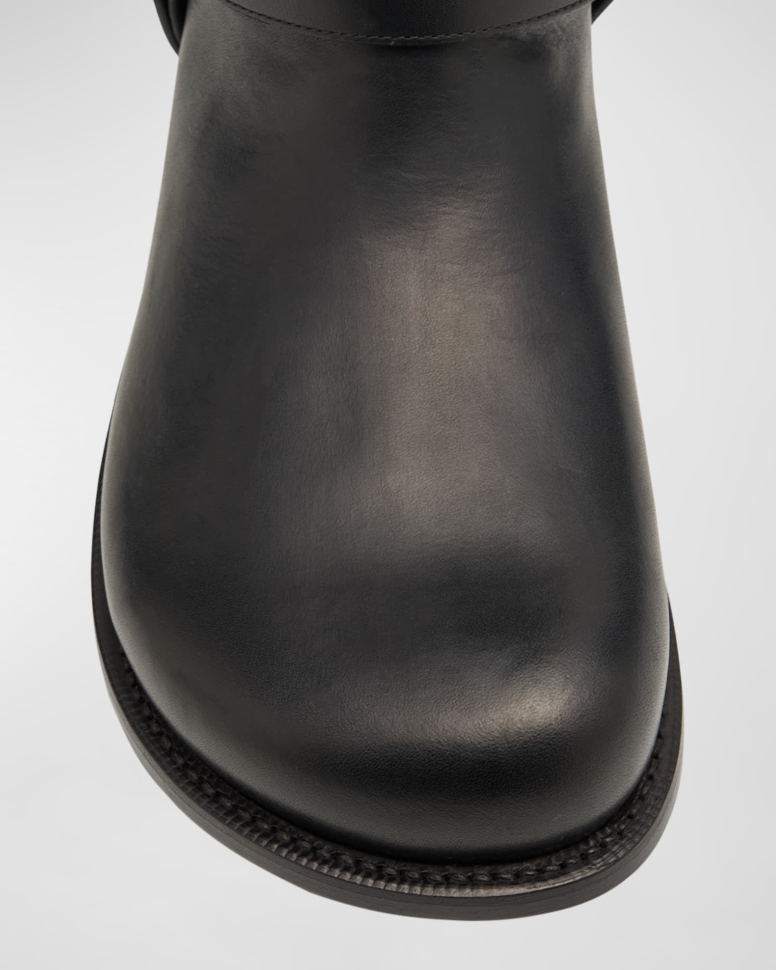 Loewe Men's Campo Leather Biker Boots | Neiman Marcus